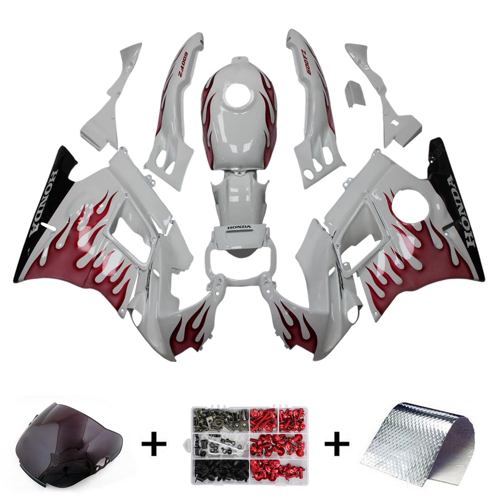 1991-1994 Honda CBR600 F2 Kit de carenado de inyección Carrocería Plástico ABS