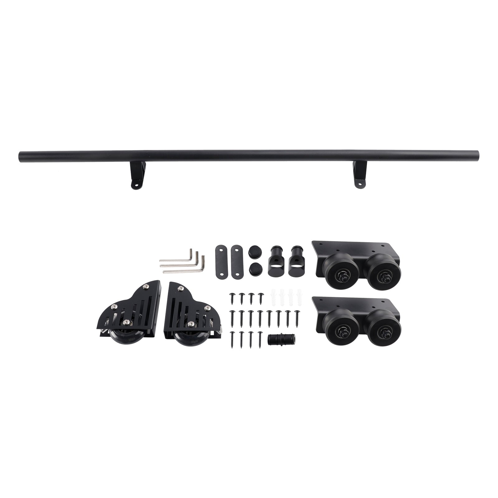 Rolling Library Sliding Ladder Hardware Kit com freio de 3,3 pés de tubo redondo