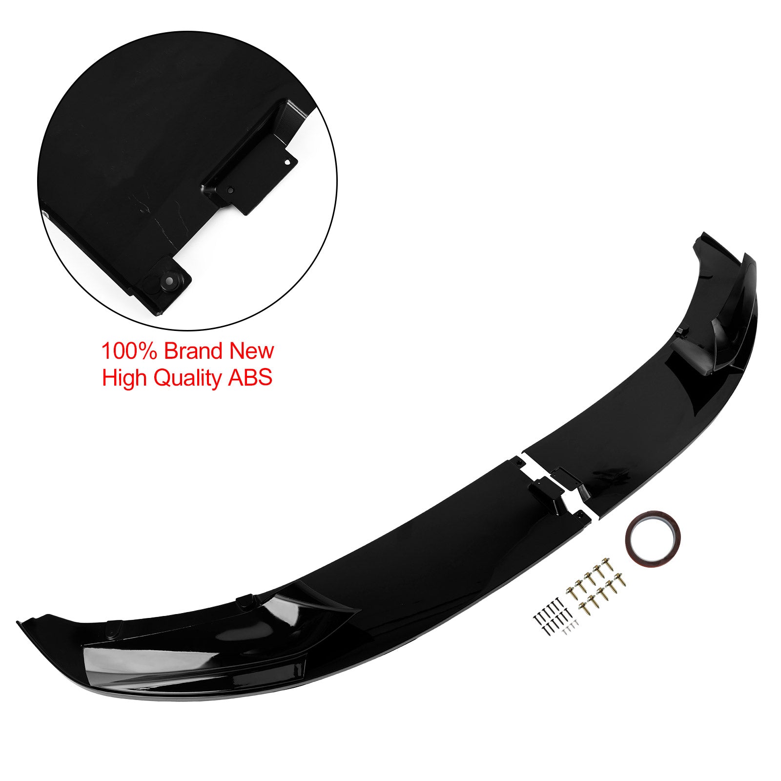 2009-2017 BMW 5-serie F10 F11 M Sport Glanzend zwart Frontsplitter Lipdiffusor