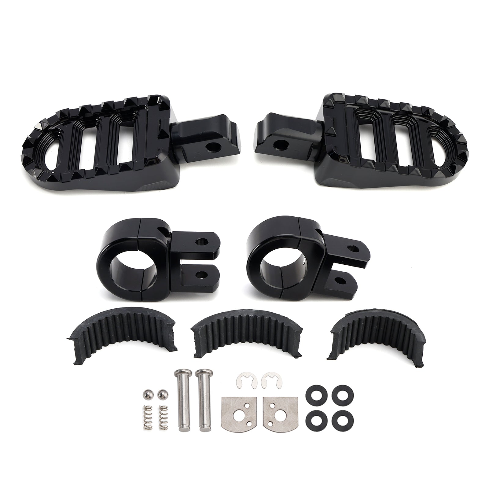 Universele voetsteunen vooraan, voetsteunen geschikt voor motorfietsen met staven van 1,25 inch