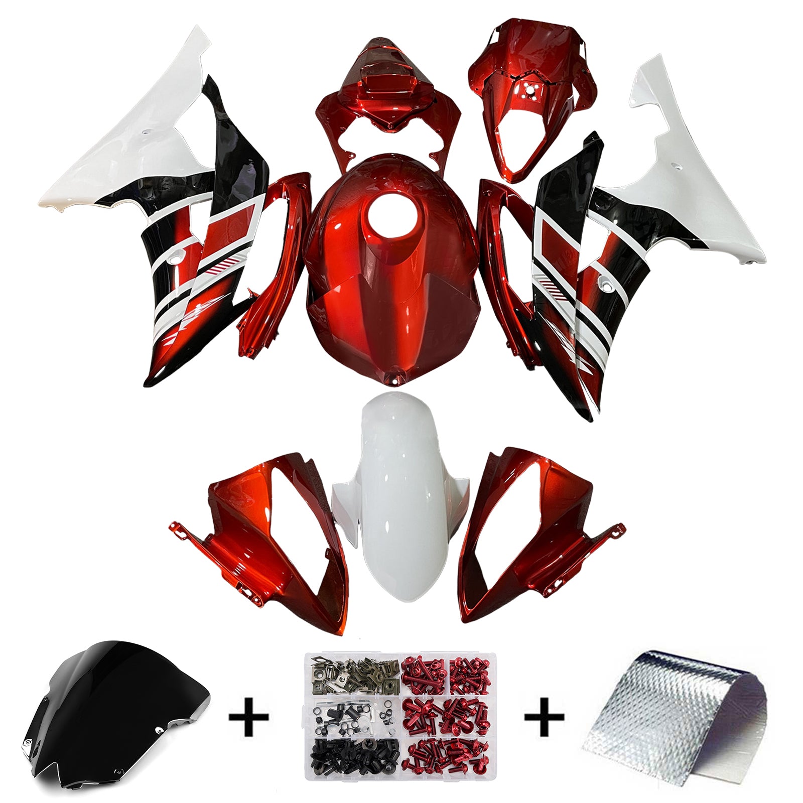 Kit de carénage d'injection carrosserie plastique ABS pour Yamaha YZFR6 YZF-R6 2008-2016