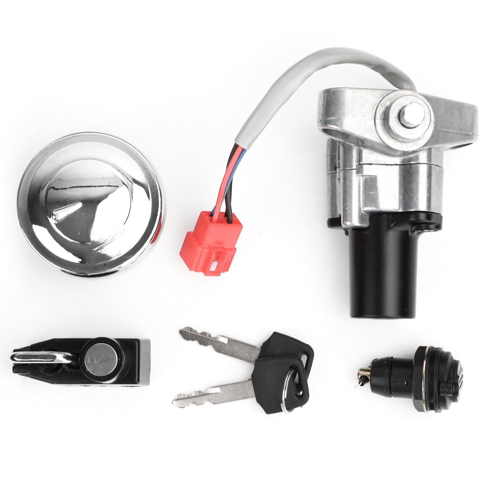 Conjunto de trava de depósito de combustível e interruptor de ignição com chave para Yamaha V-Star 650 & 1100
