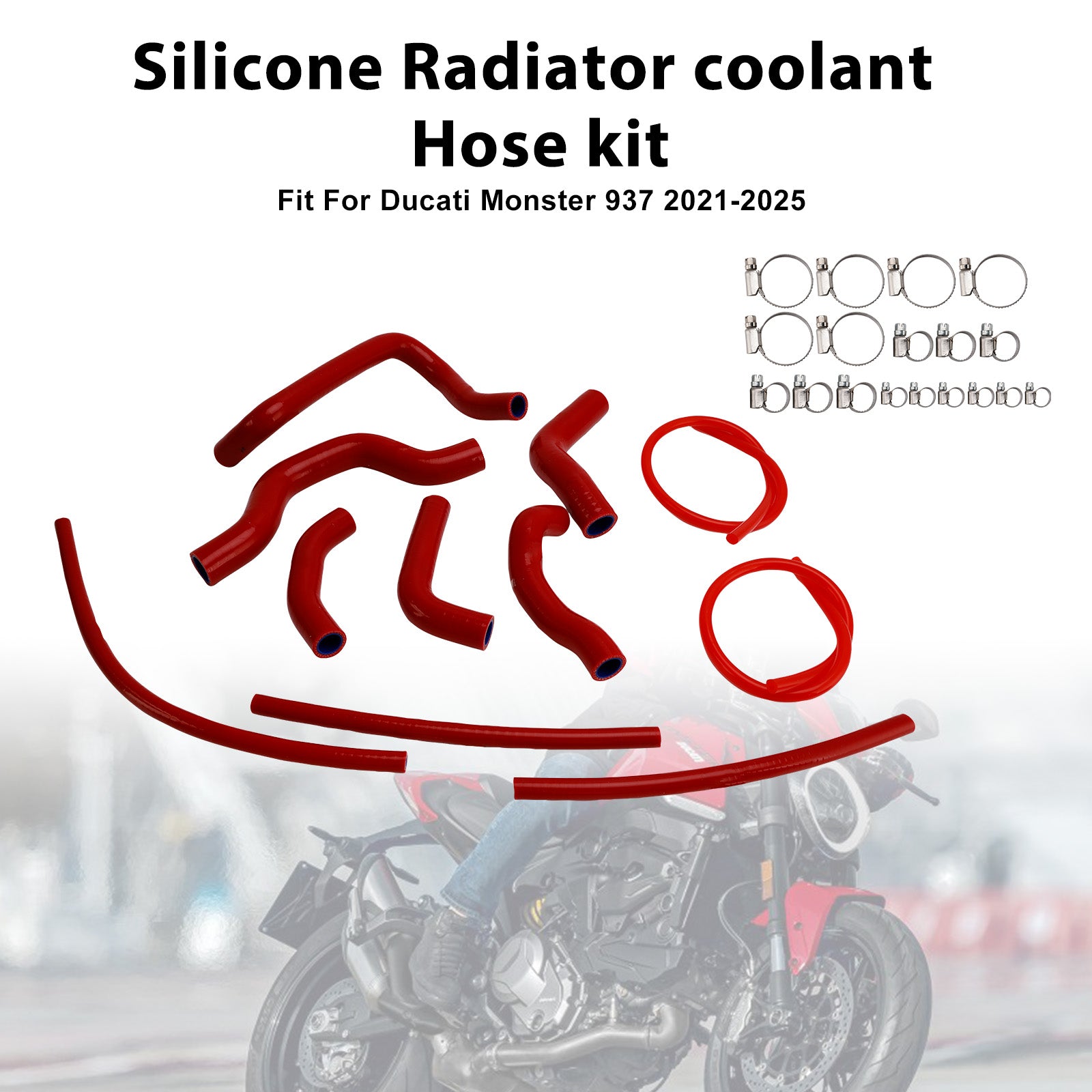 2021-2025 Ducati Monster 937 Silicone Radiator coolant Hose