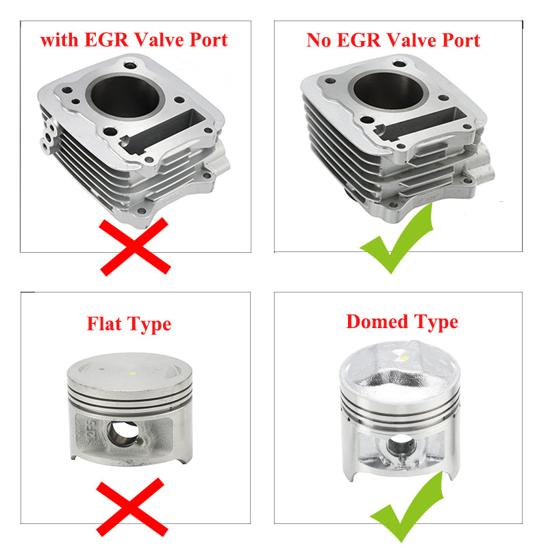 57mm Cylinder Domed Type Piston Gaskets Kit for Suzuki GZ125 GS125 GN125 EN125