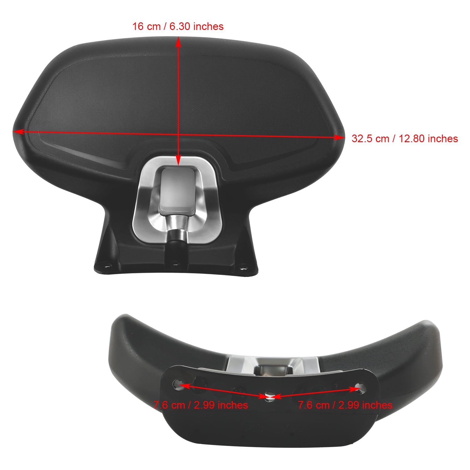 Kymco S350 Passenger Sissy Bar rygg för