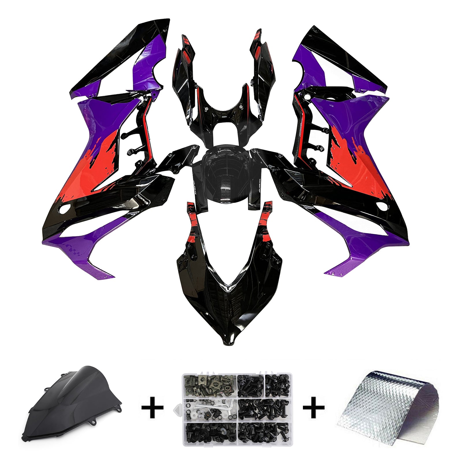 2021-2023 Honda CBR650R injektionsmässa kit karosseriplast ABS