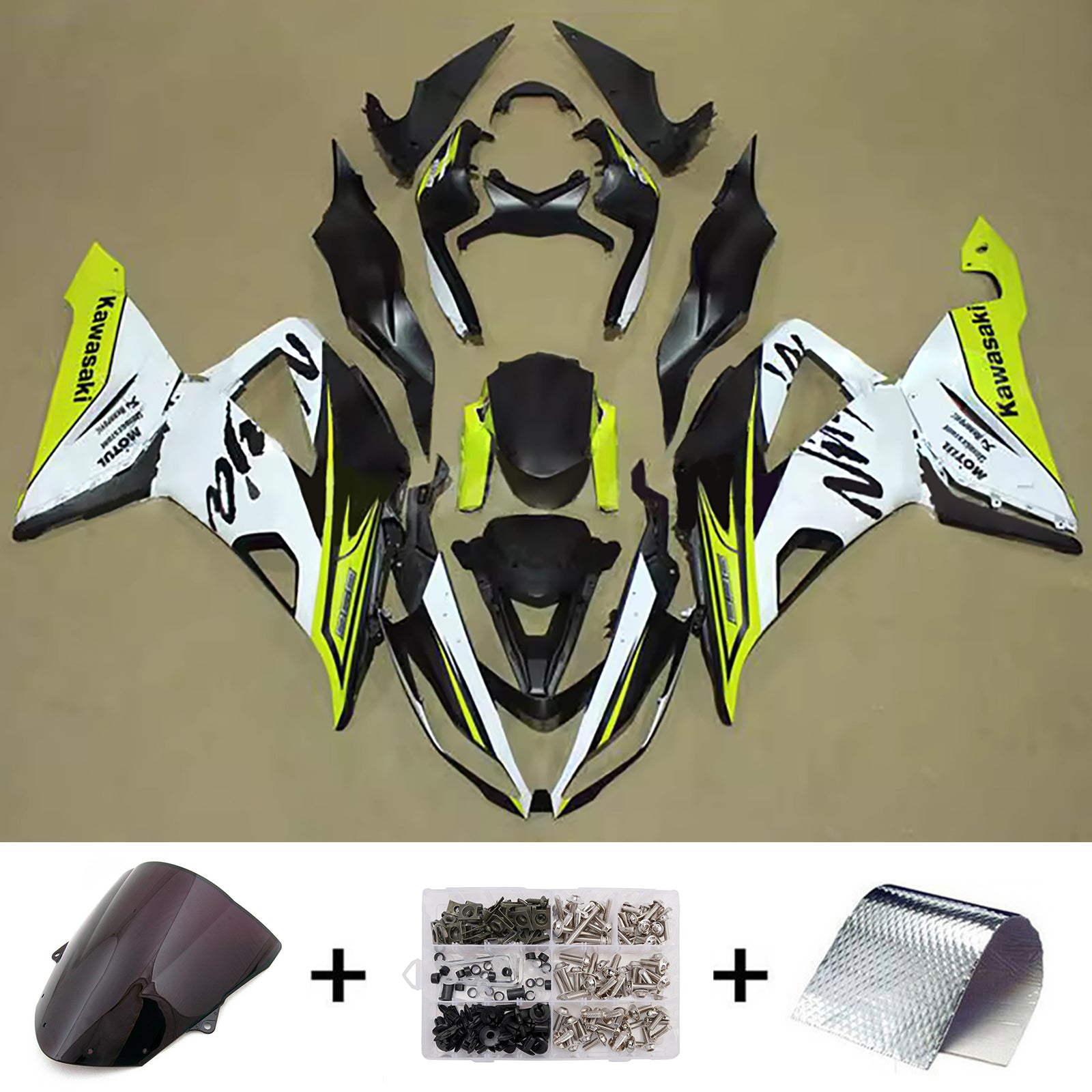 Kit carena iniezione carrozzeria in plastica ABS adatta per Kawasaki ZX6R 636 2013-2018