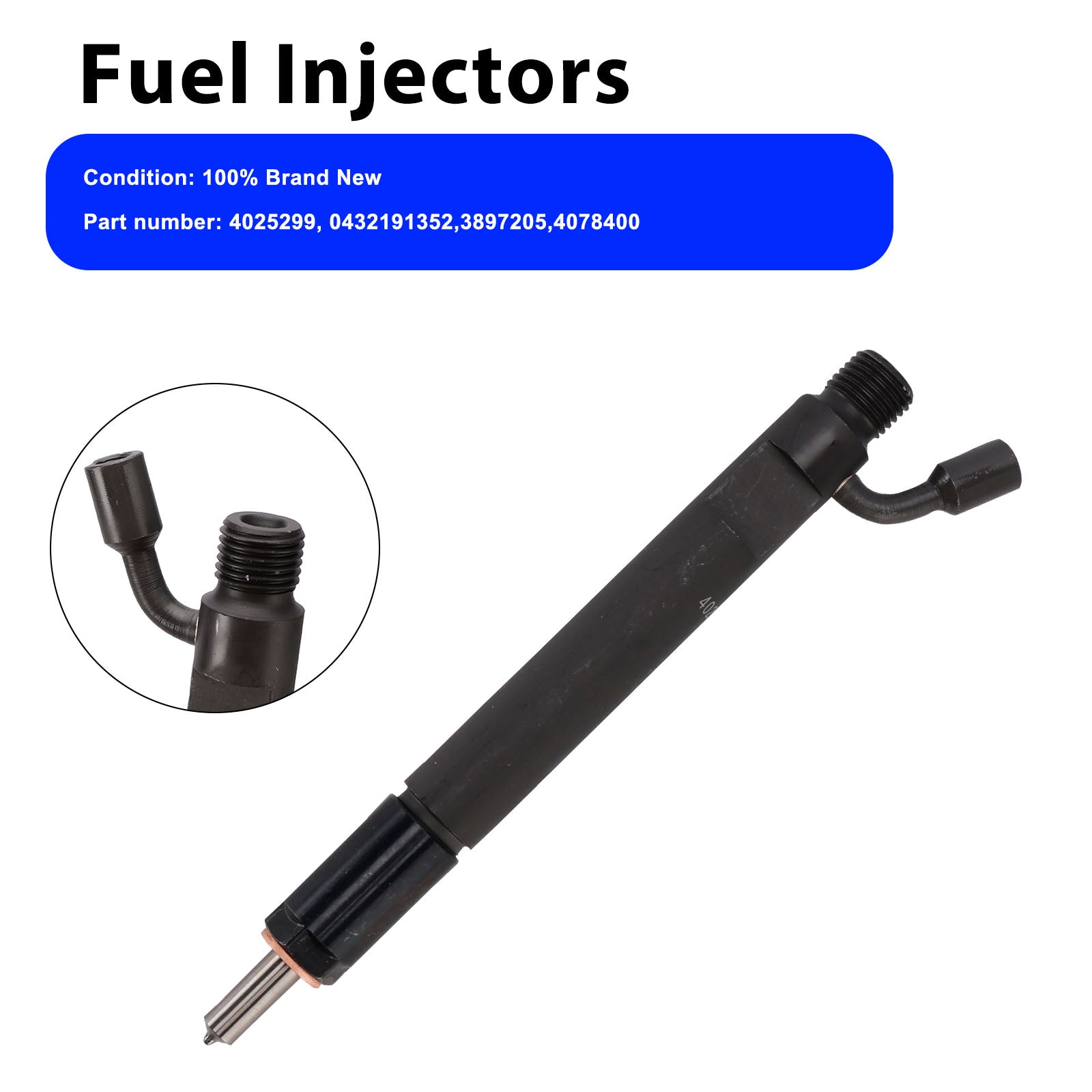 4025299 Fuel Injectors 0432191352 4078400 For Cummins Marine 6CTA