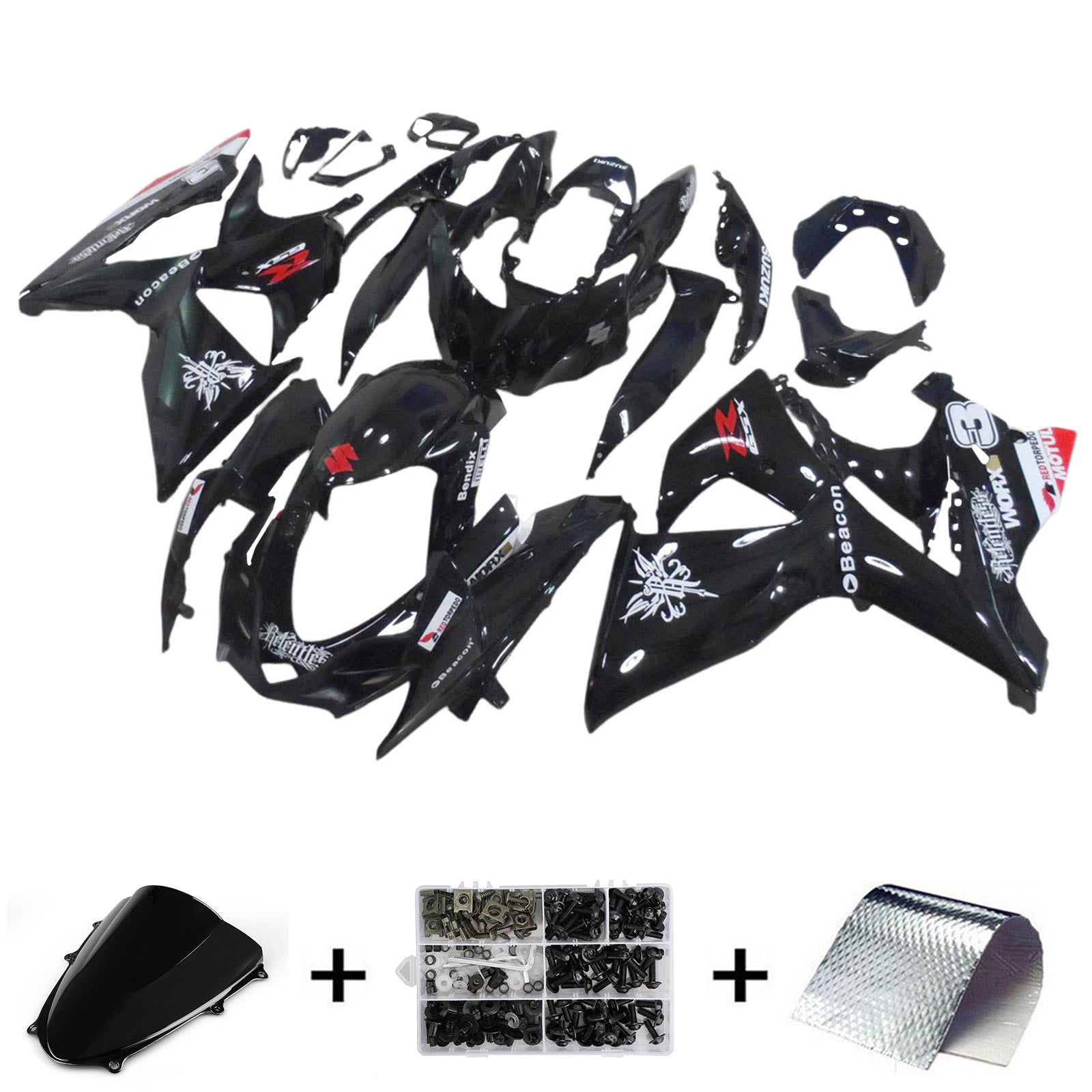 2009-2016 Suzuki GSXR1000 K9 Kit de camerage d'injection Bodywork Plastic Abs