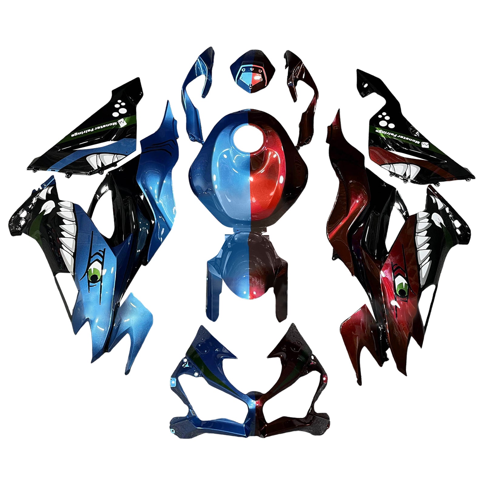 Injectiekuipset carrosserie kunststof ABS geschikt voor Kawasaki ZX6R 2019-2023