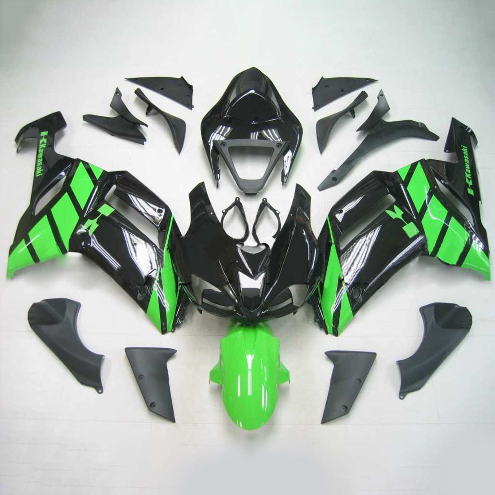 2007-2008 KAWASAKI ZX6R 636 AMOTOPART INJEKTION FAIRING KIT BOODYWORK ABS #120
