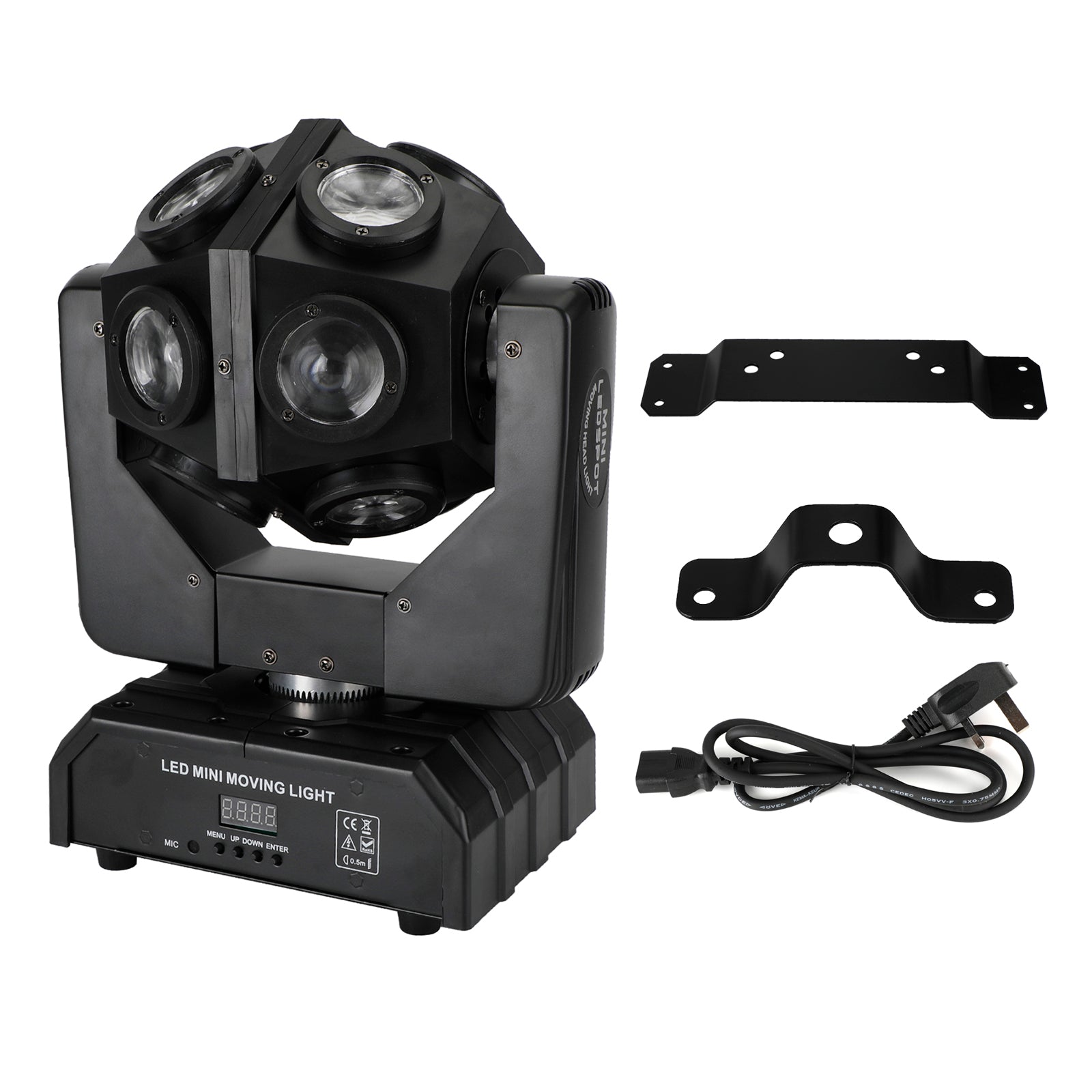 200W Moving Head 12 LED Roterande Beam Scenljus RGBW DJ Disco Party DMX UK