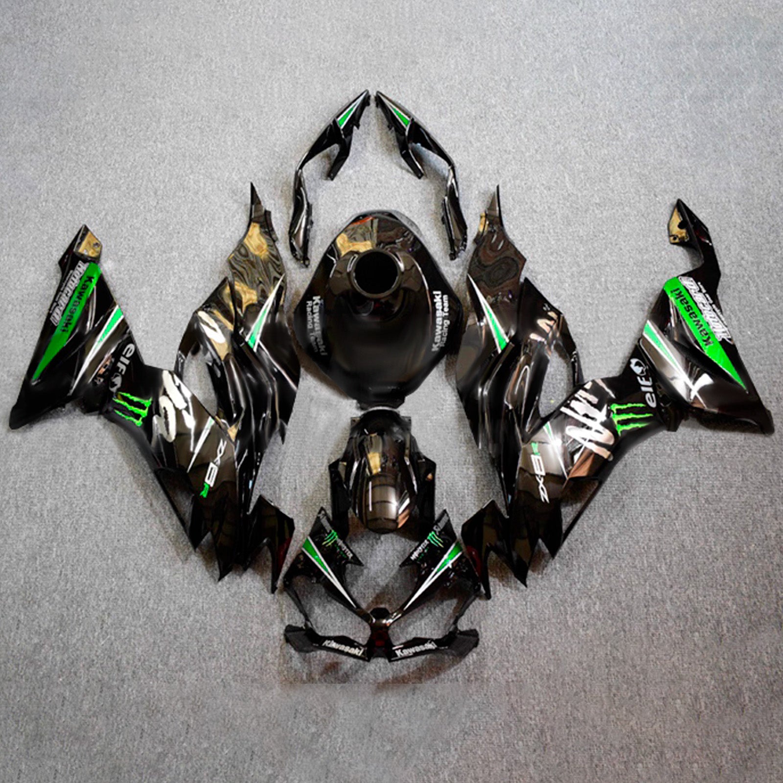 Injection Fairing Kit Bodywork Plastic ABS fit For Kawasaki ZX6R 2019-2023