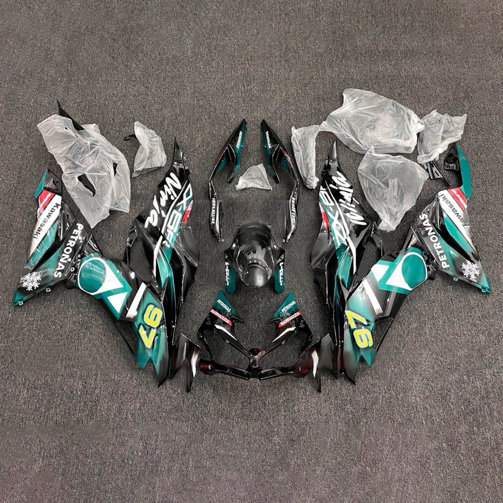 Injection Fairing Kit Bodywork Plastic ABS fit For Kawasaki ZX6R 2019-2023