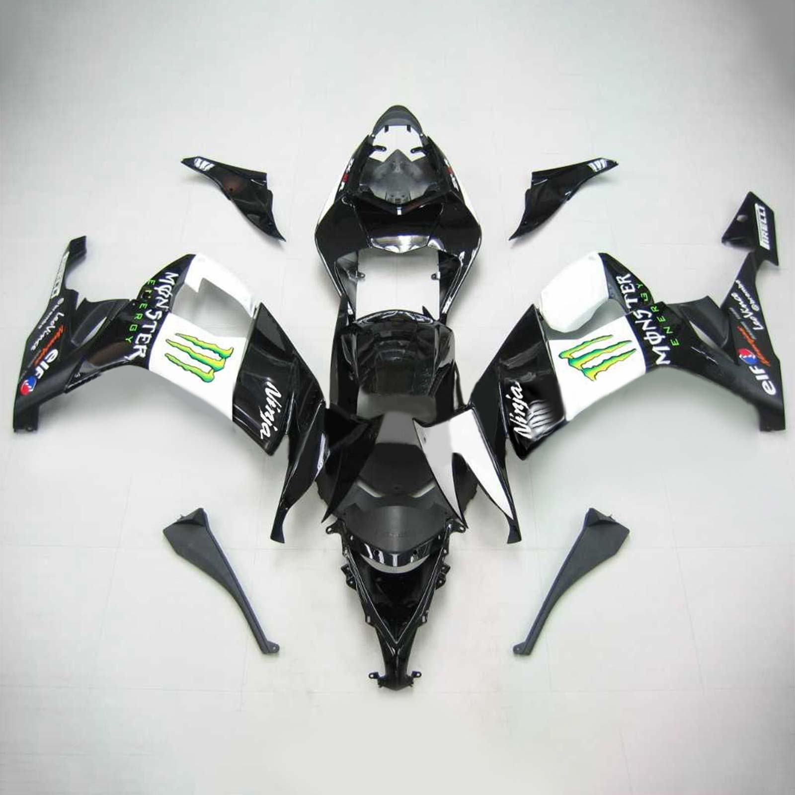 2008-2010 KAWASAKI ZX10R AMOTOPART INJECTION FAIRING Kit Bodywork Plastic Abs # 101