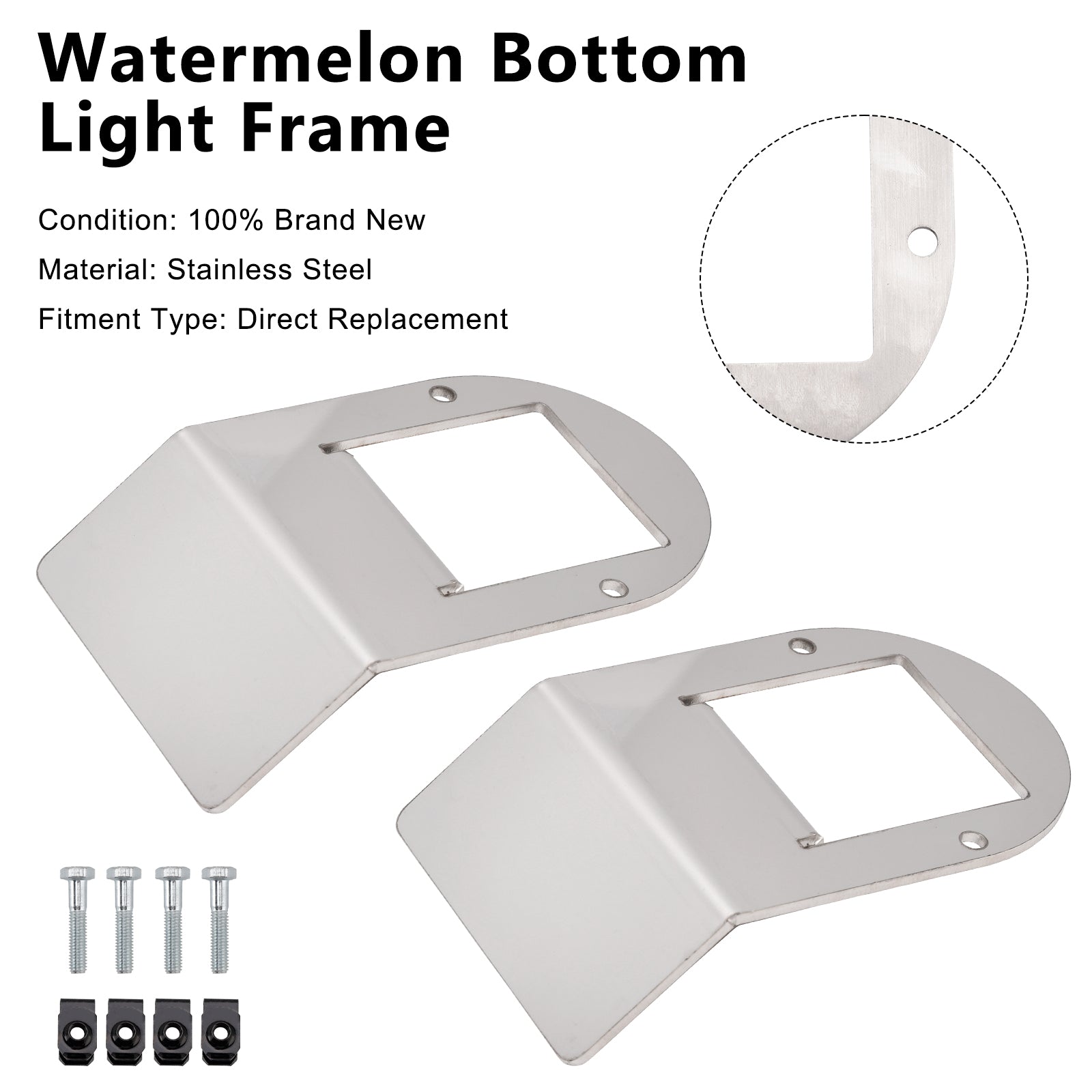 Universal Truck RV Trailer Watermelon Light 2 Stks Vannmelon under glødramme Bracket Universal Clamp Style Monter