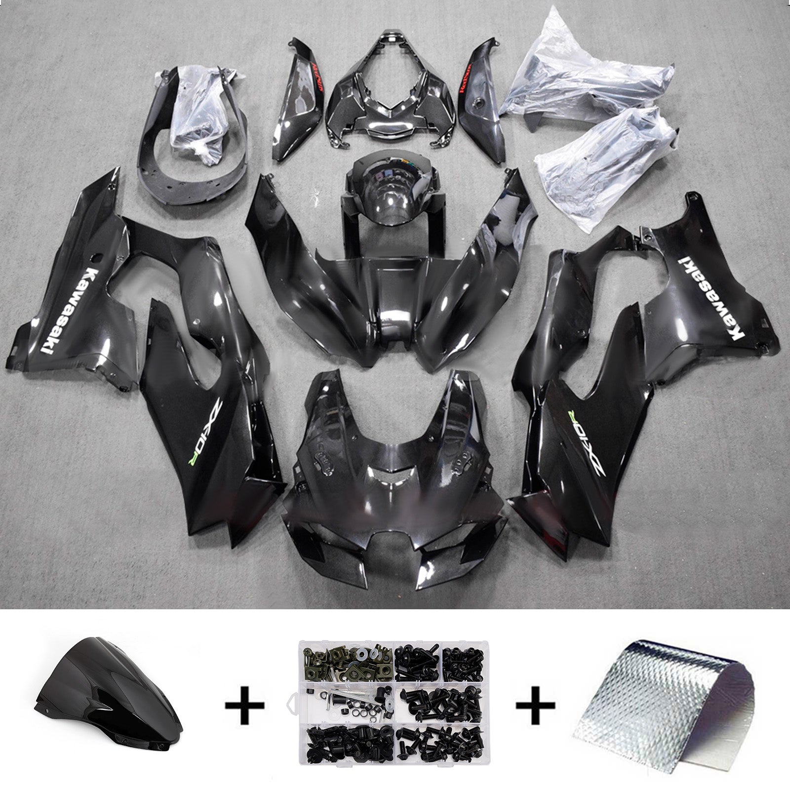 Kit carenatura iniezione Carrozzeria ABS adatto per Kawasaki ZX-10R ZX-10RR 2021-2025