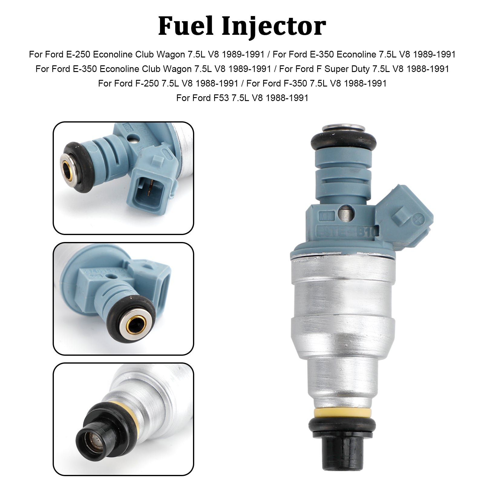 1PCS Brandstofinjector 0280150759 F822-11120 Fit Ford E-250 Econoline Club Wagon 7.5L V8 1989-1991