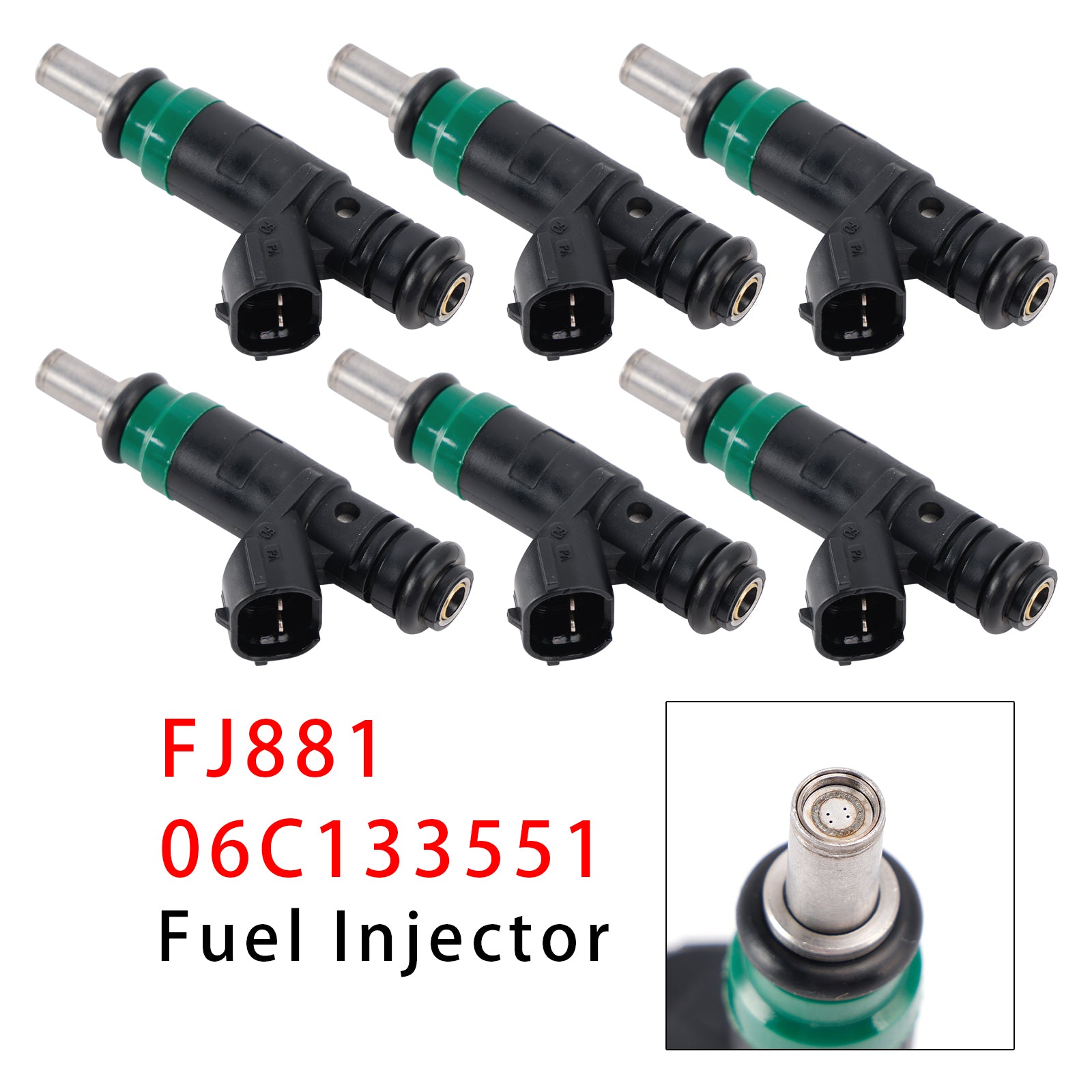 2002-2006 Audi A4 A6 Quattro 3.0L V6 6Pcs Fuel Injector FJ881 06C133551
