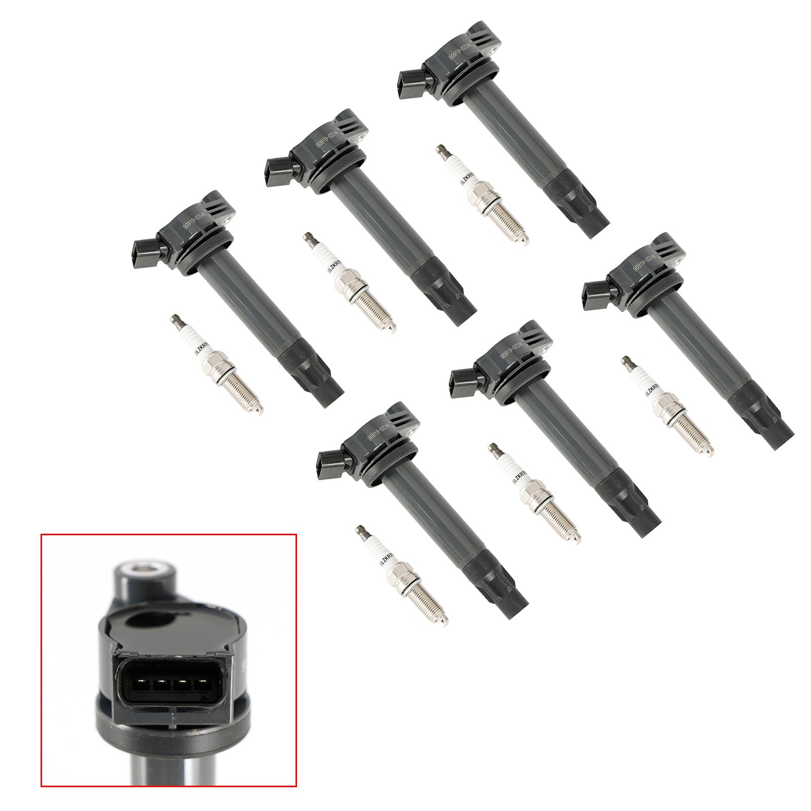 2004-2006 Toyota Sienna 3.3L V6 6x Ignition Coil +tennplugg UF506 31IC71AA2756