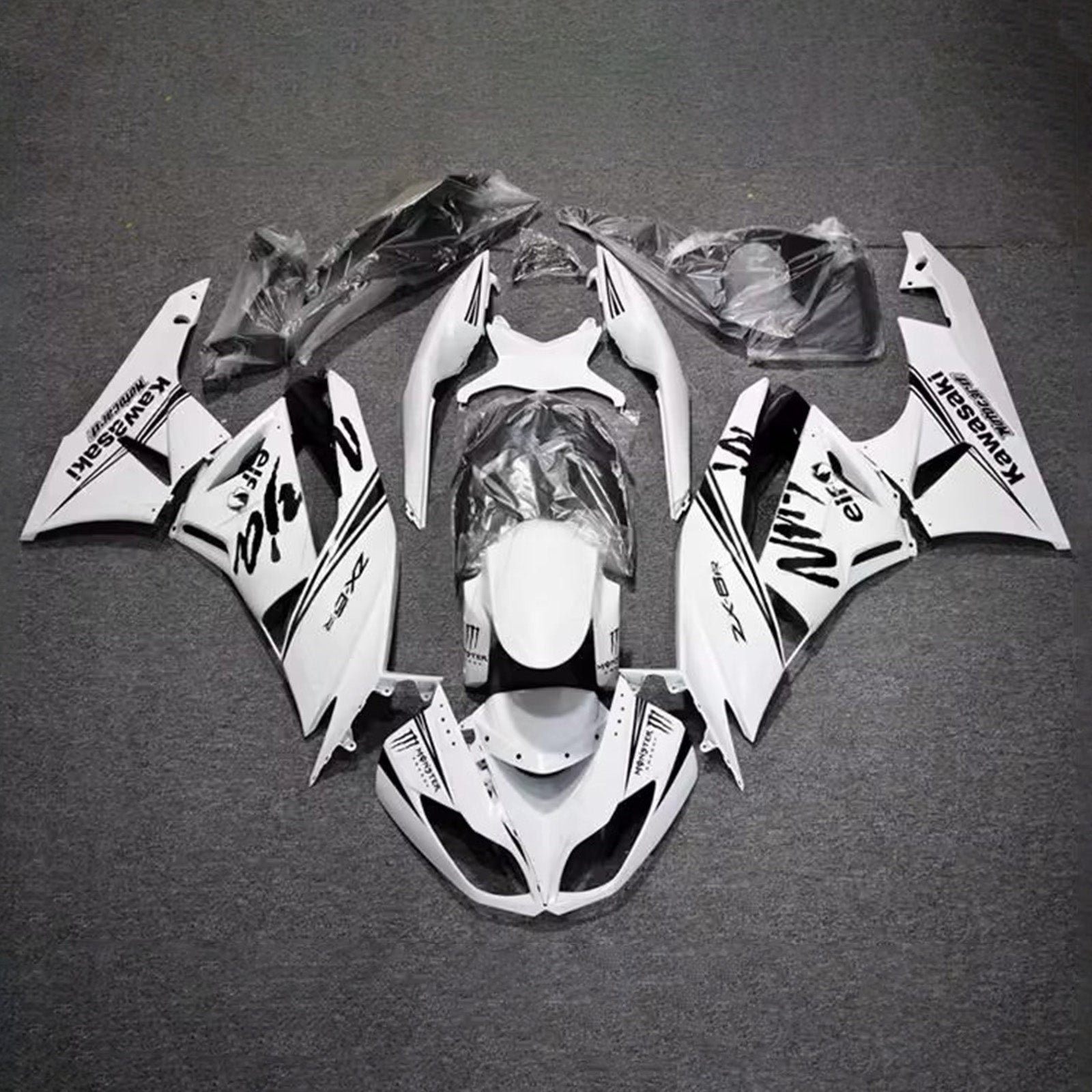 Kit carena iniezione carrozzeria in plastica ABS adatta per Kawasaki ZX6R 636 2009-2012