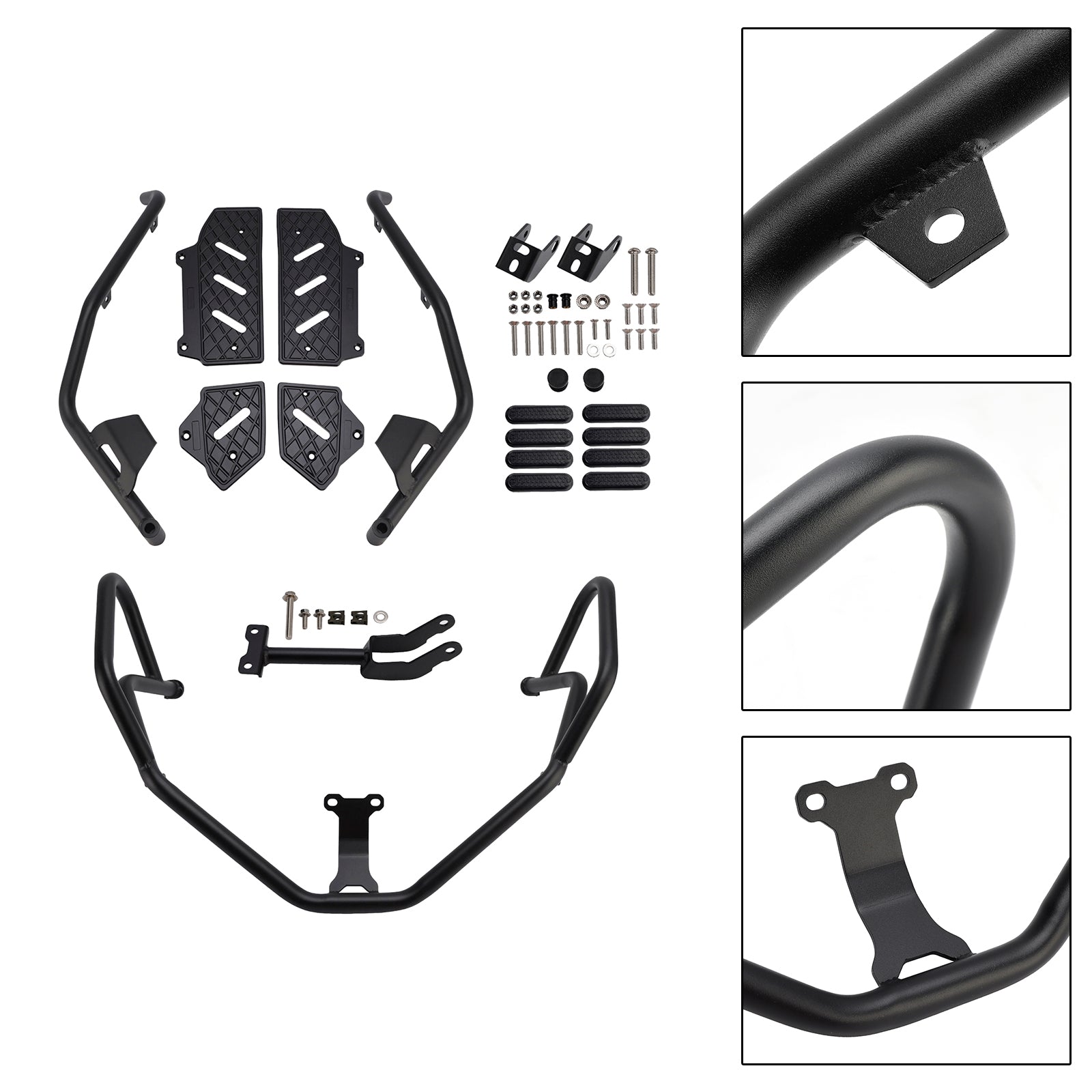 Crash Bar Upper+Lower Engine Guard Frame Fit Black For Honda Adv350 2022-2025 24