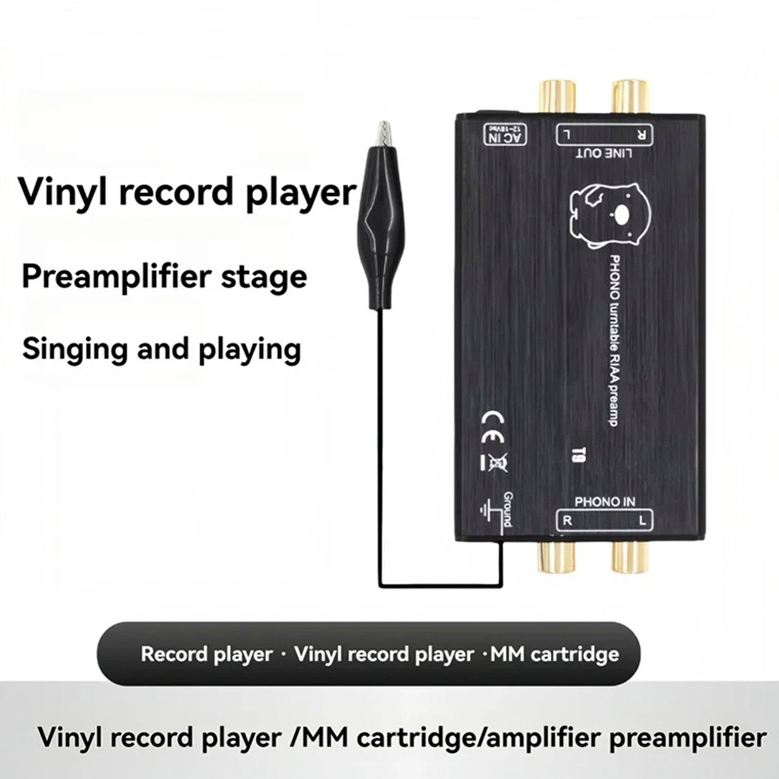 T11 Phono Preamp Preamplifier MM Phono Preamp Turntable Stereo Phonograph Preamp