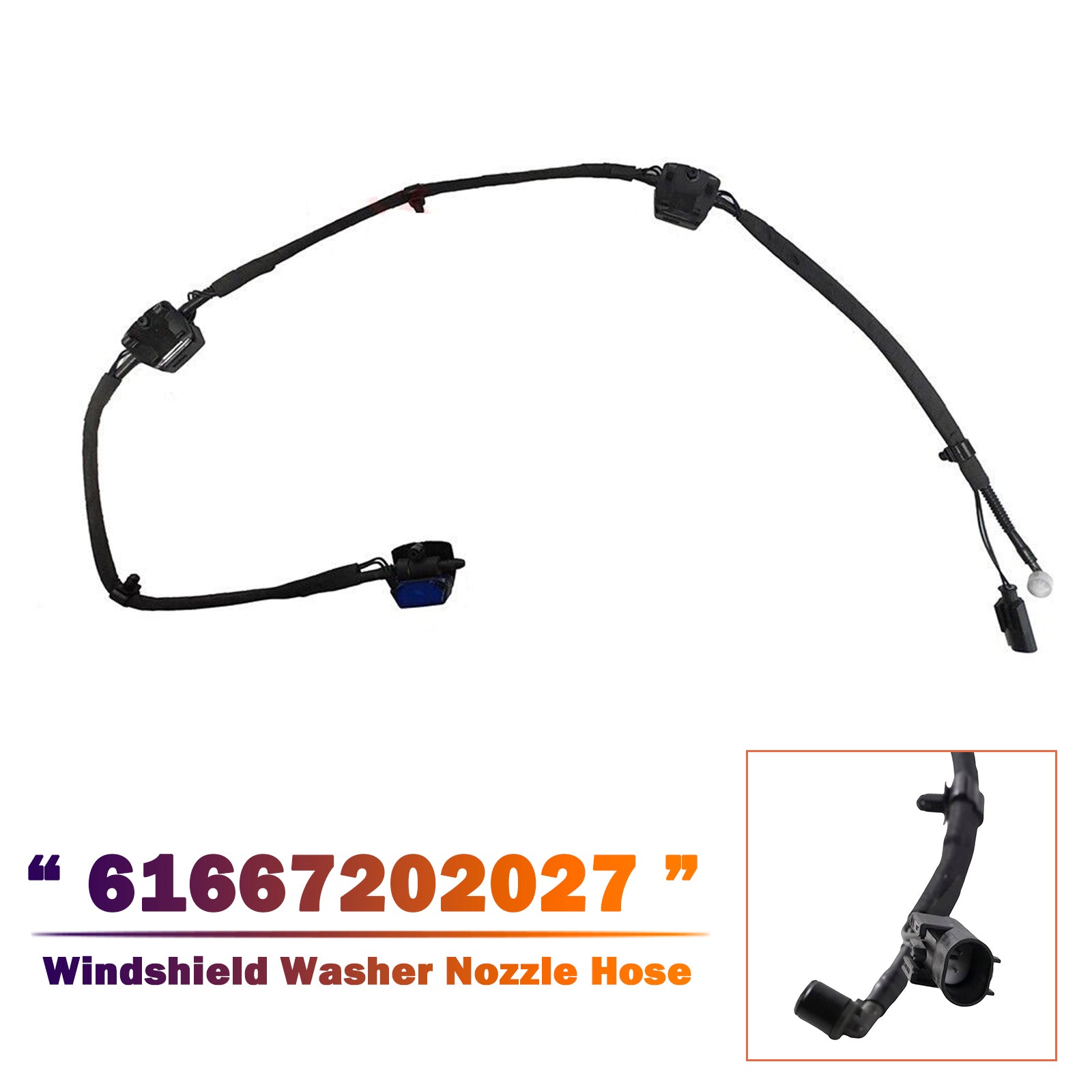 Tuyau de buse de lave-glace, pour BMW 740i 740Li 750Li 760Li 750Li 61667202027