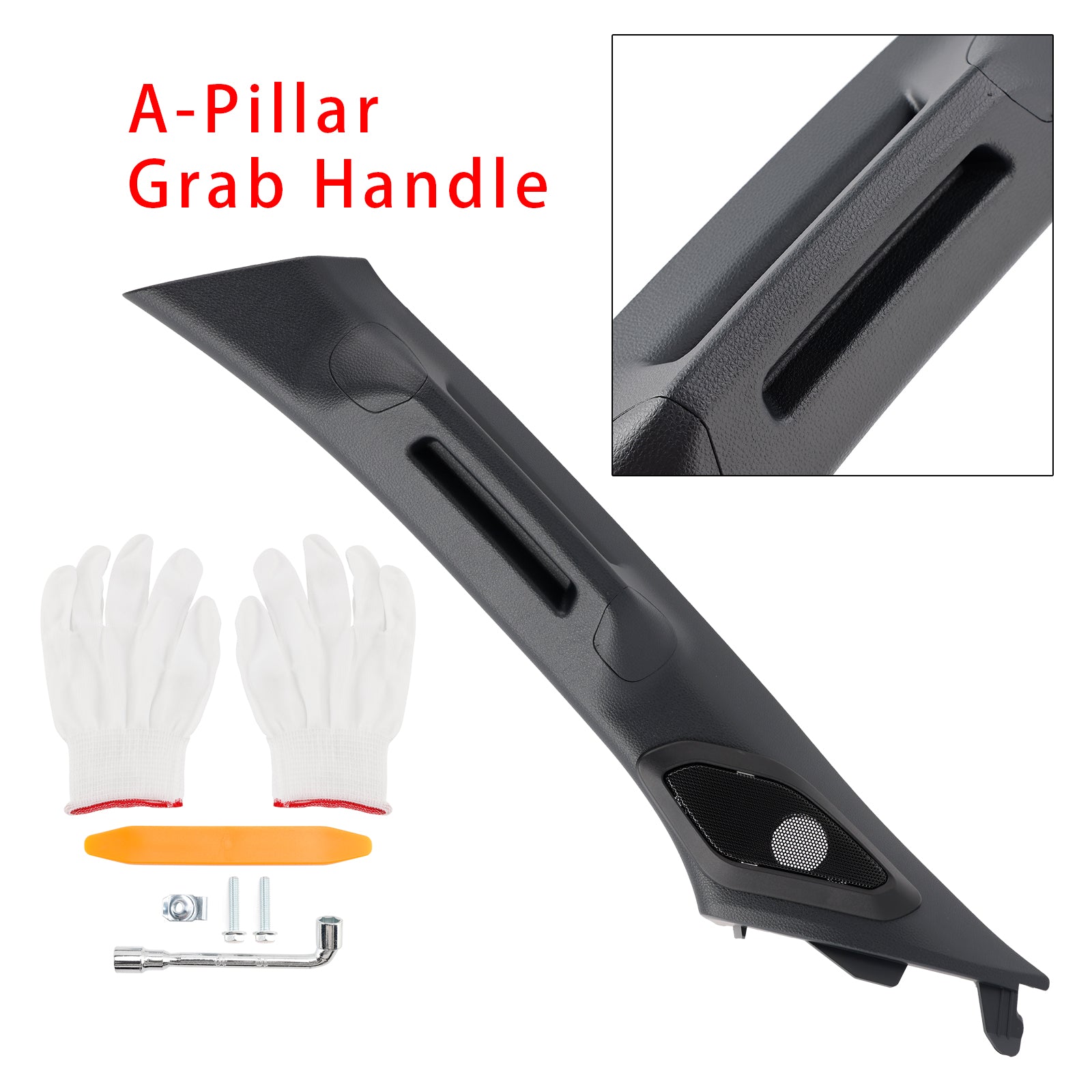 Driver Side A-Pillar Grab Handle For Toyota Tacoma Gen 4th 2024-2026 Black