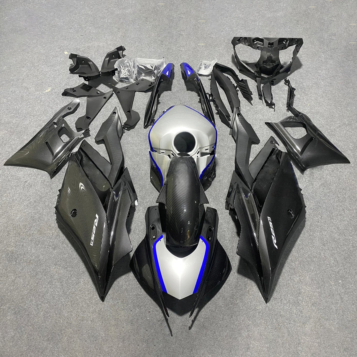 2019-2021 YAMAHA YZF-R3 R25 injektionsmässa kit Bodywork Plastic ABS