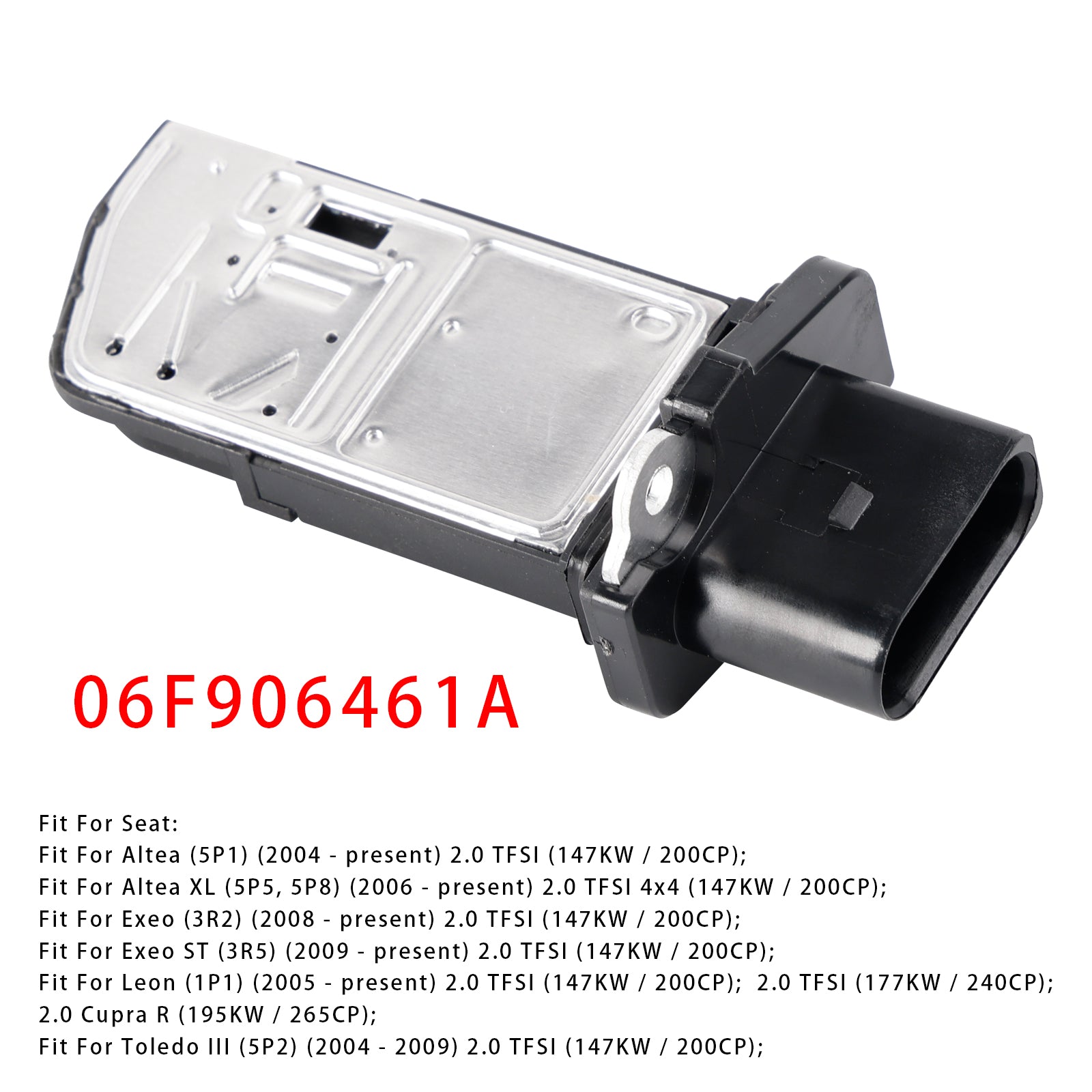 Sensor do medidor de fluxo de ar em massa para Audi A4 B7 S3 TT VW Golf GTI 2.0T 06F906461A