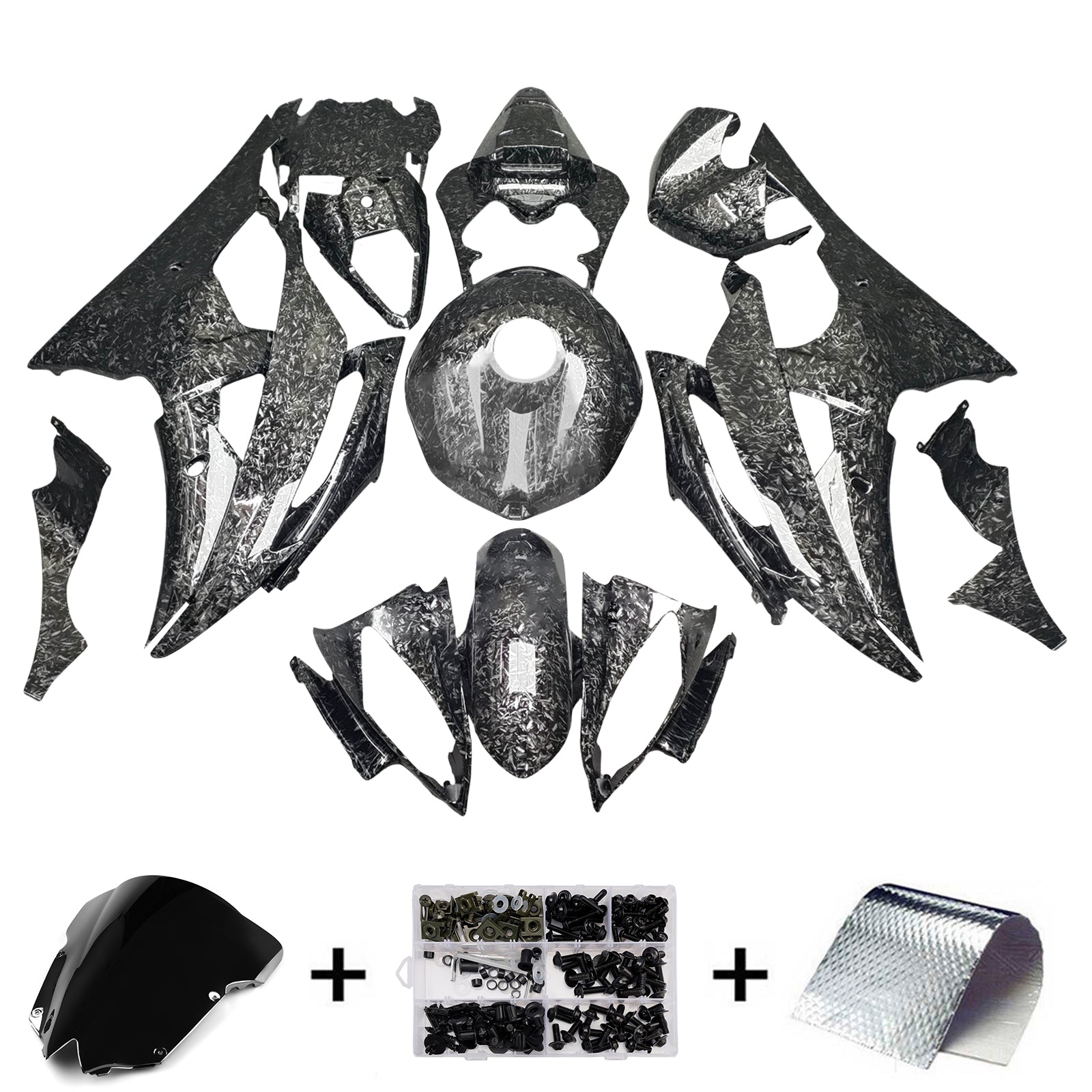 Kit de carénage d'injection carrosserie plastique ABS pour Yamaha YZFR6 YZF-R6 2008-2016