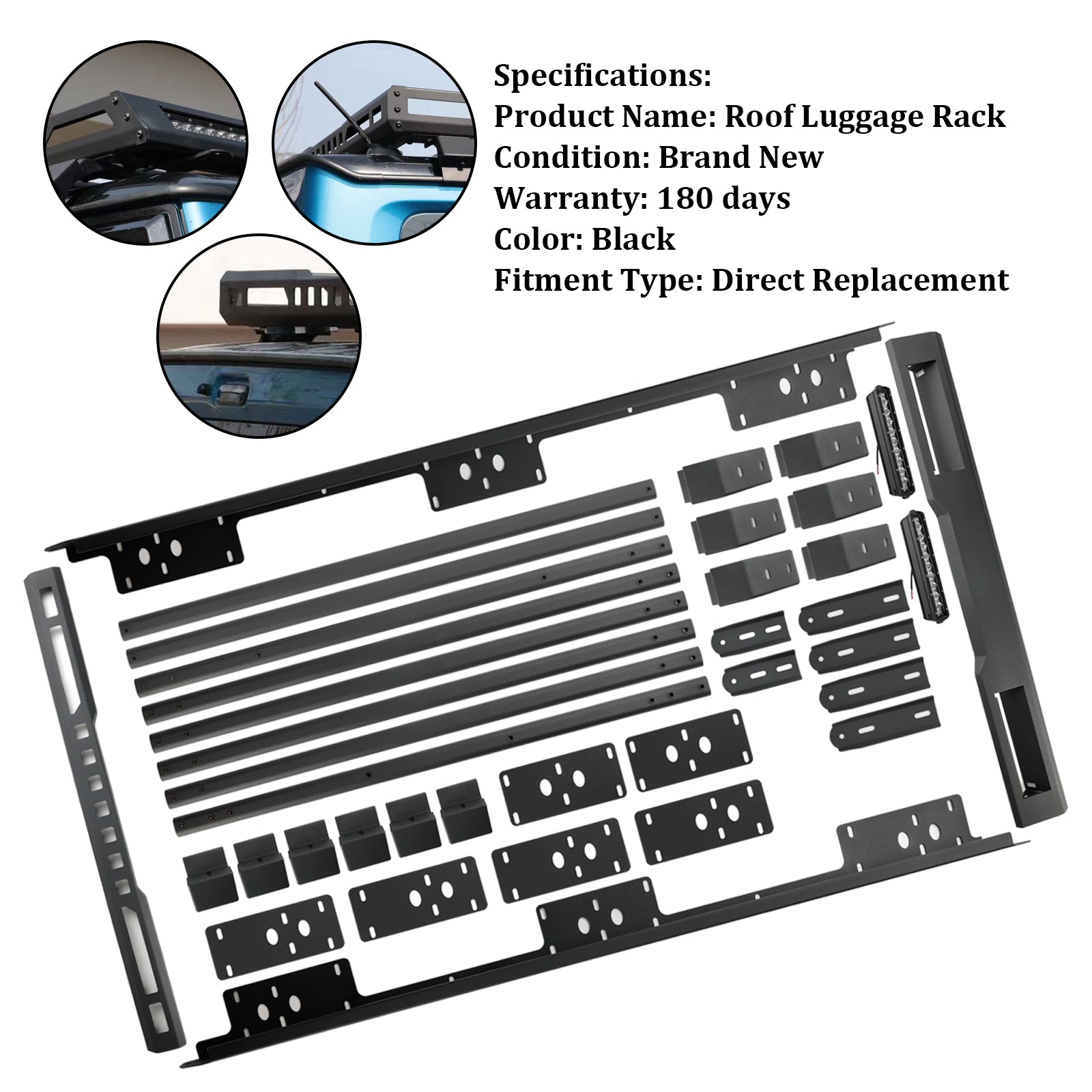 2019-2023 Suzuki Jimny met led-licht aluminium imperiaalbagagerek