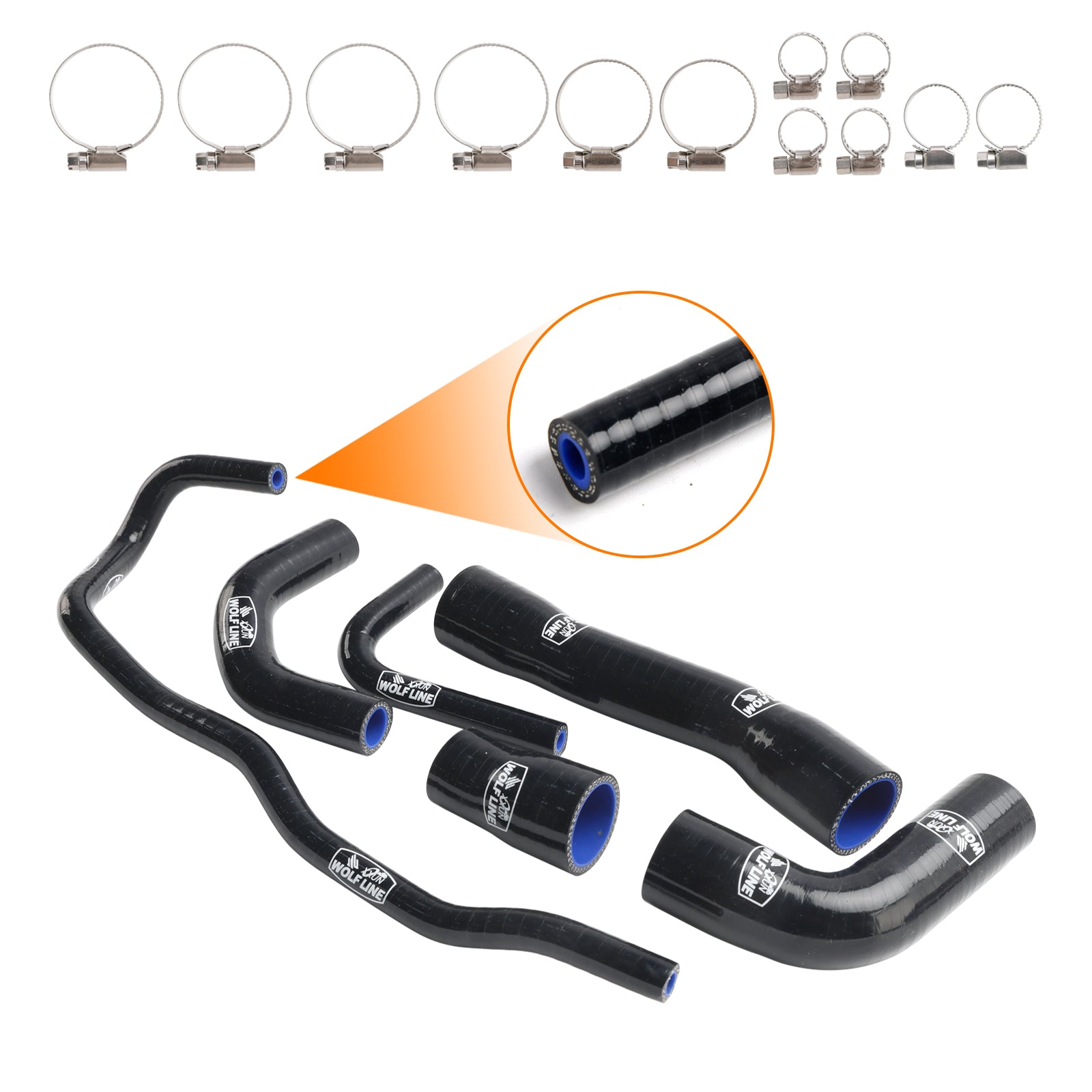 2021-2024 BMW S1000XR Silikon Radiator kjølevæskesett Kit