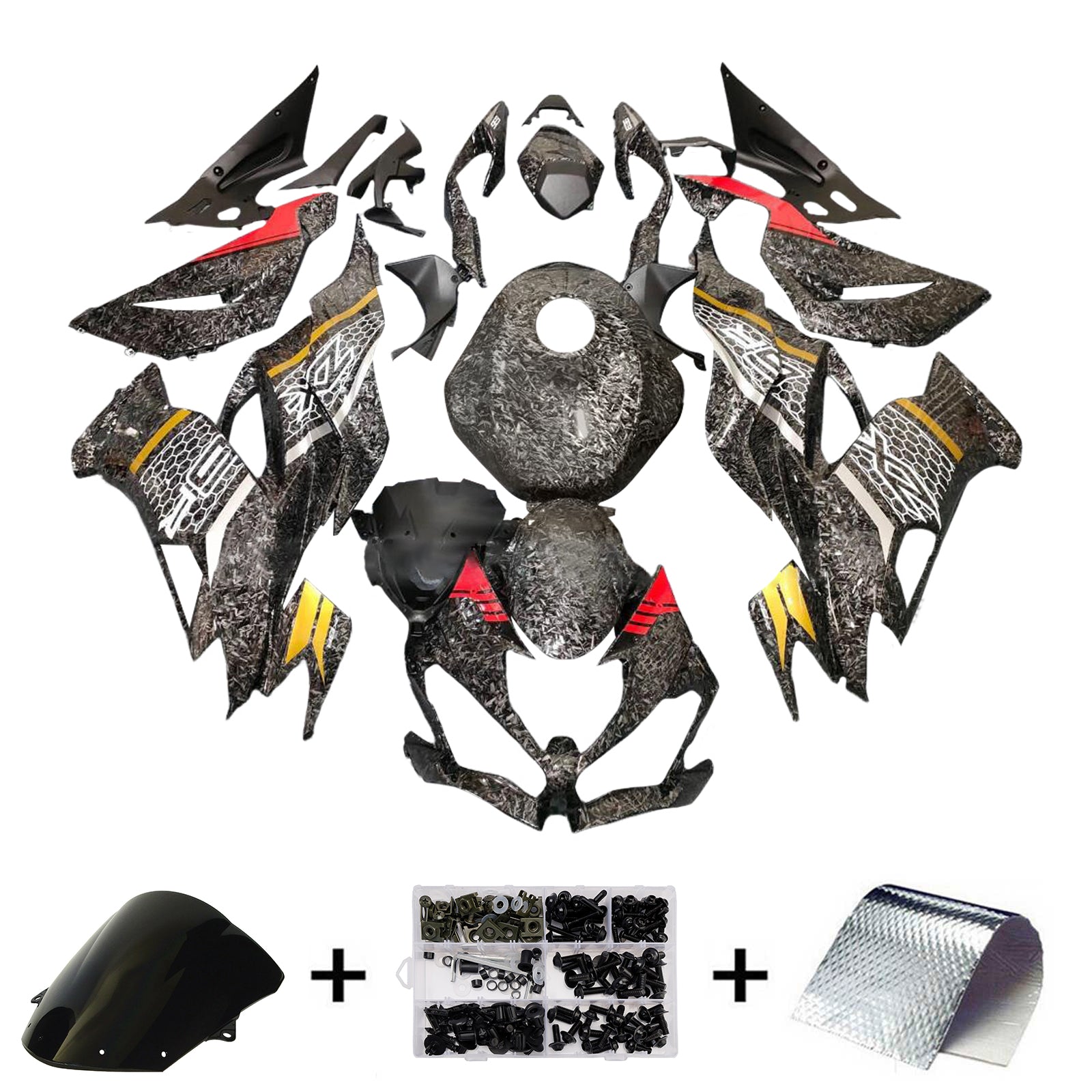 Injectiekuipset carrosserie kunststof ABS geschikt voor Kawasaki ZX6R 2019-2023