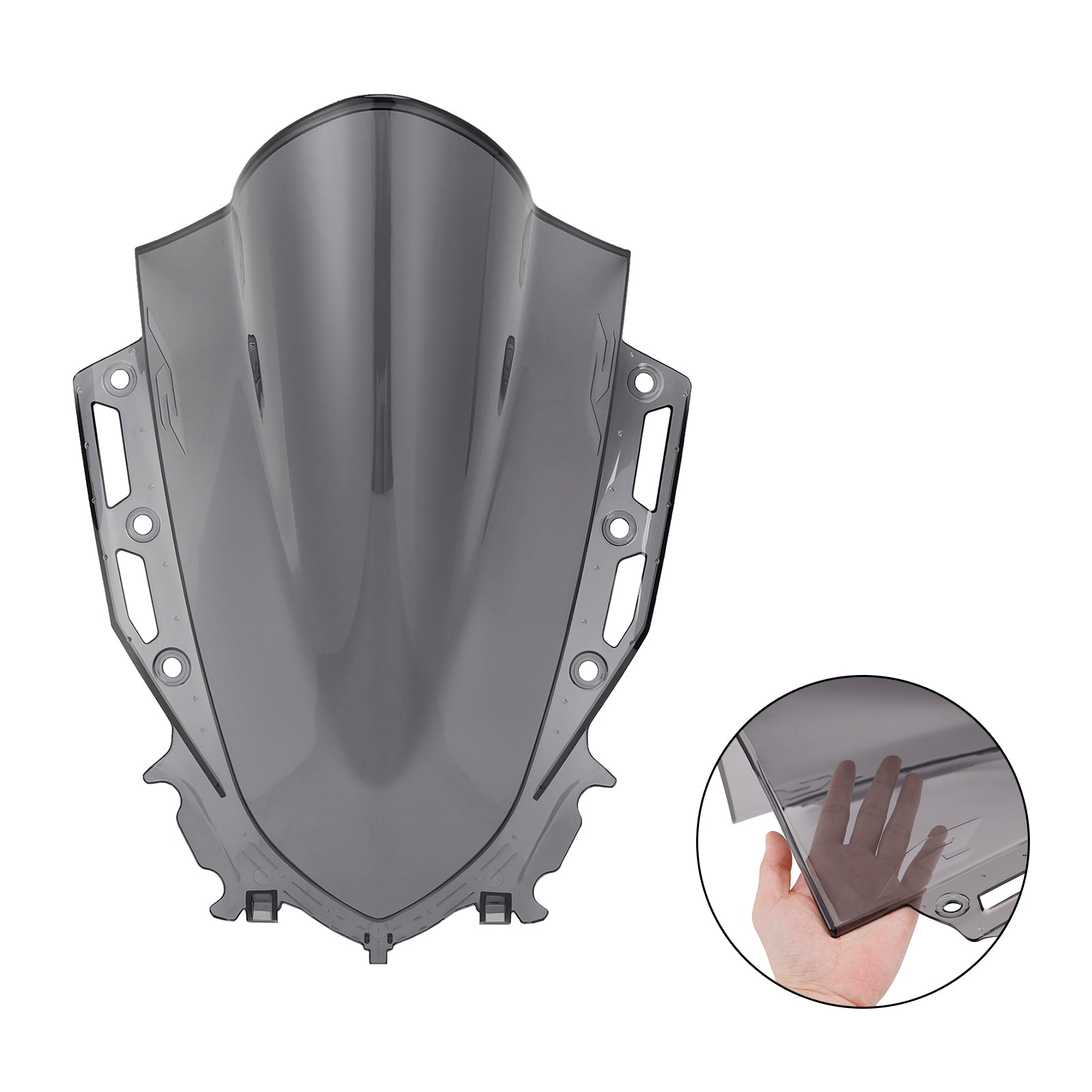 Černé sklo čelného skla vhodné pre Yamaha YZF R15 V4 2021-2024