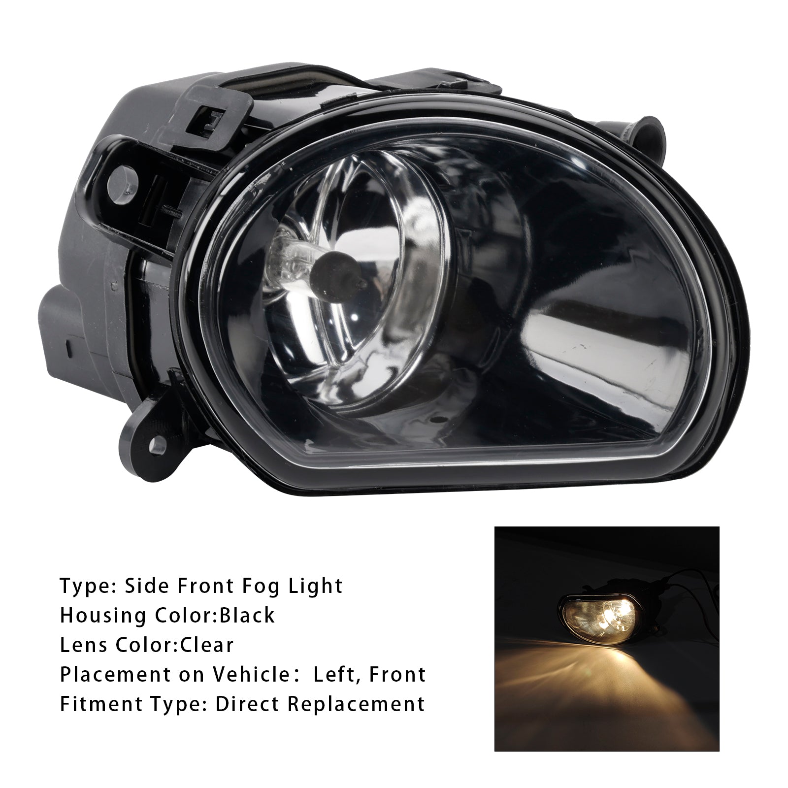 2004-2007 Audi A8 D3 1 stuks linker bestuurderszijde voorbumper mistlamp