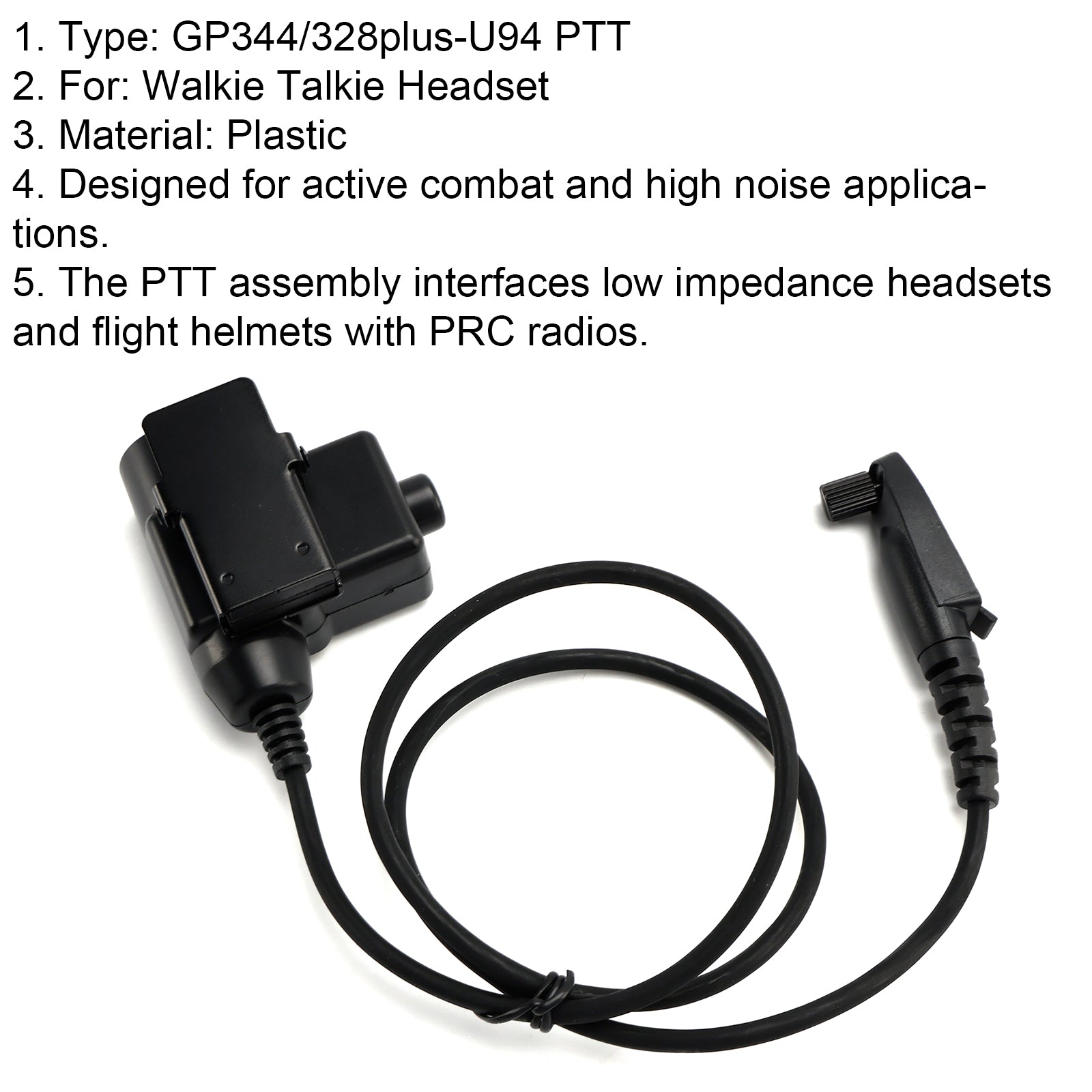 GP344/328plus-U94 PTT pour GP344 GP388 EX500 EX600 HD2 RB47 RT89 RT68 RT87 RT83