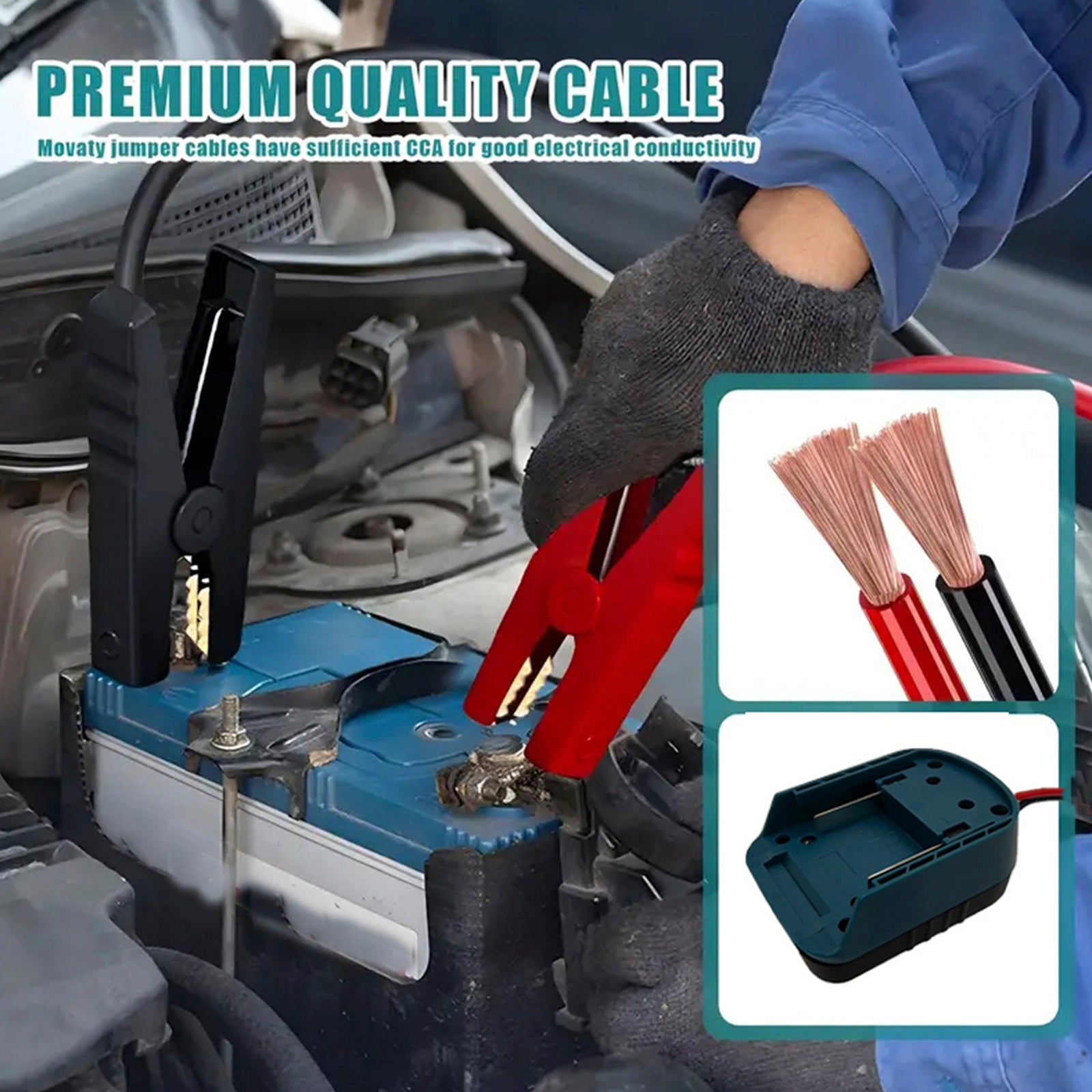 Car Battery Igniter Automotive Emergency Power Kits 12AWG Cable Jump Power Kit