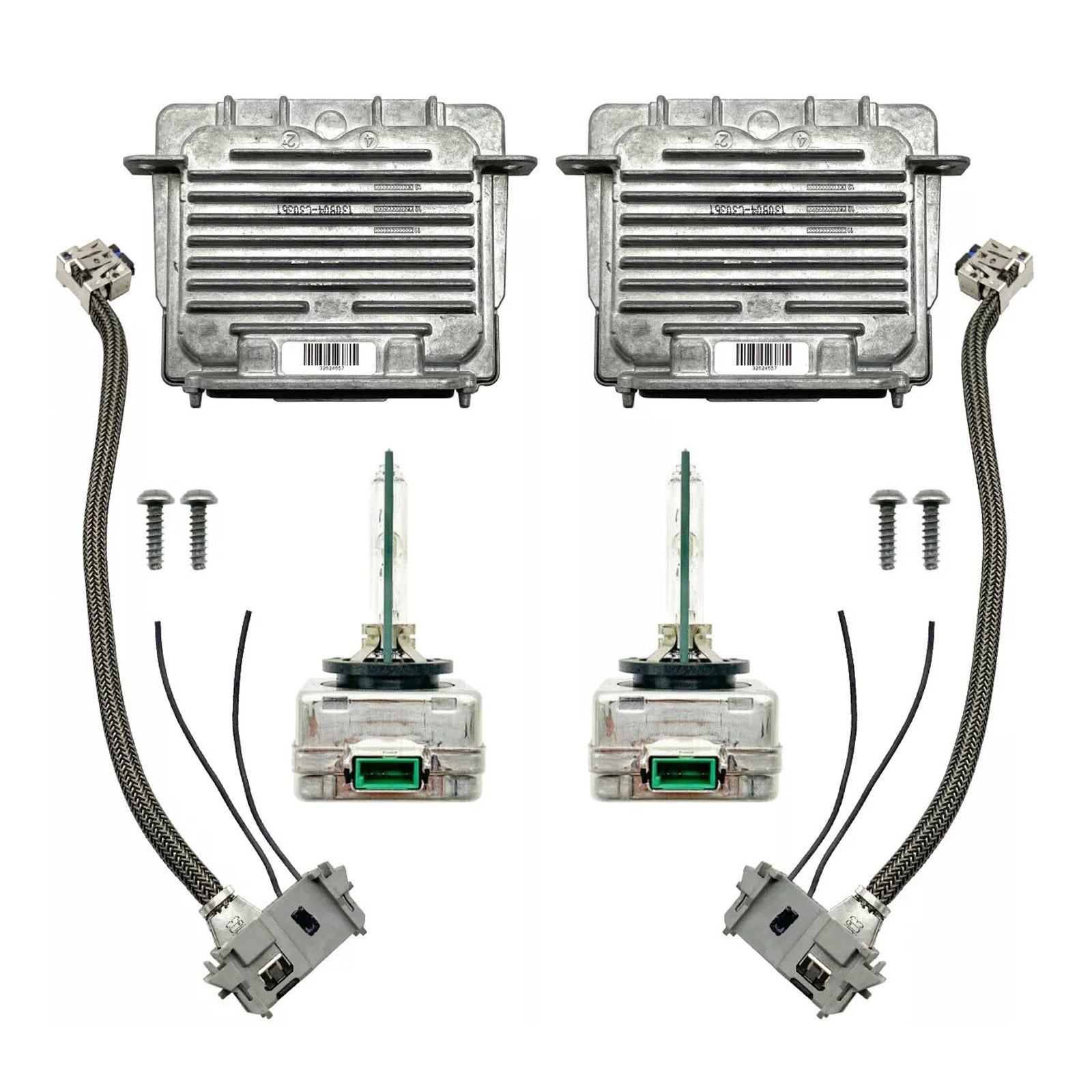 2013-2016 xenonstrålkastare för: GMC Acadia 2x xenonballast & HID D3S-lampa, kabelsats, styrenhet 13503432