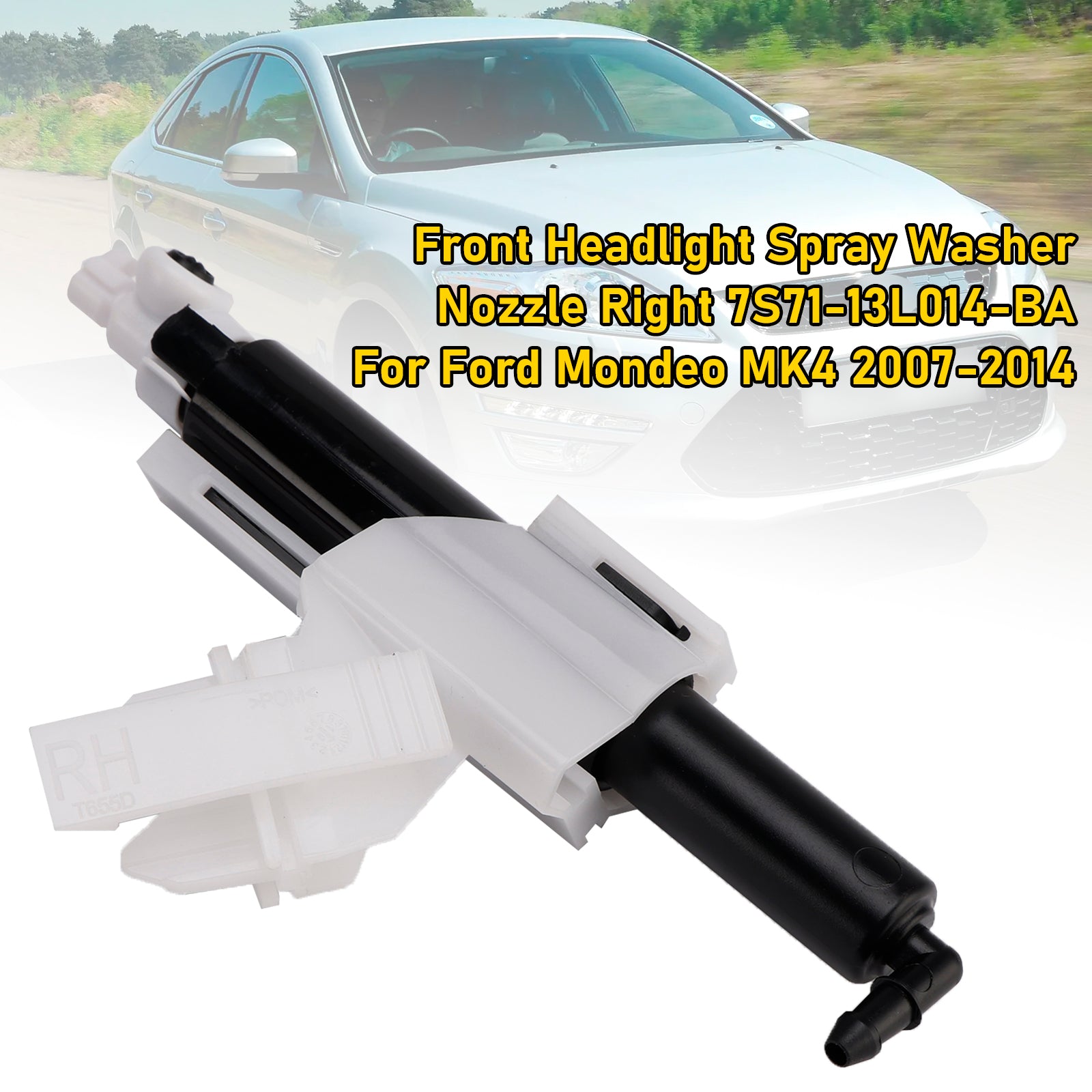 2007-2014 Ford Mondeo MK4 Front Headlight Spray Washer Nozzle Right 7S71-13L014-BA