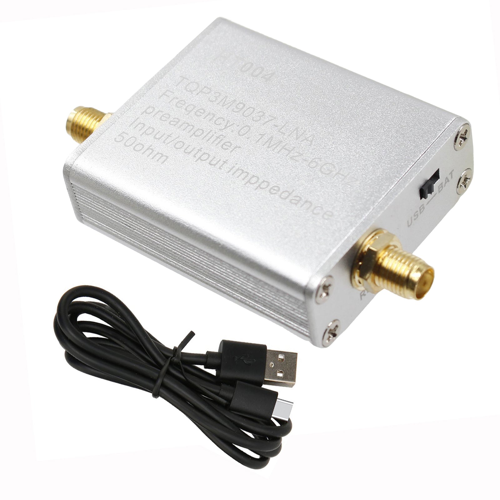 100k-6 GHz Full Band Low Noise Amplifier 20dB High Gain Power Preamplifier HT004