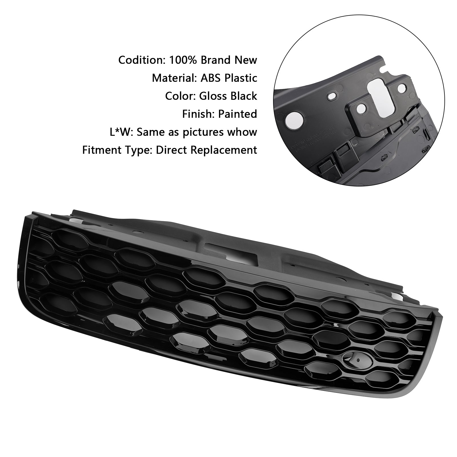 2017-2020 Land Rover Discovery 5 L462 Front Bumper Grill Grille Black