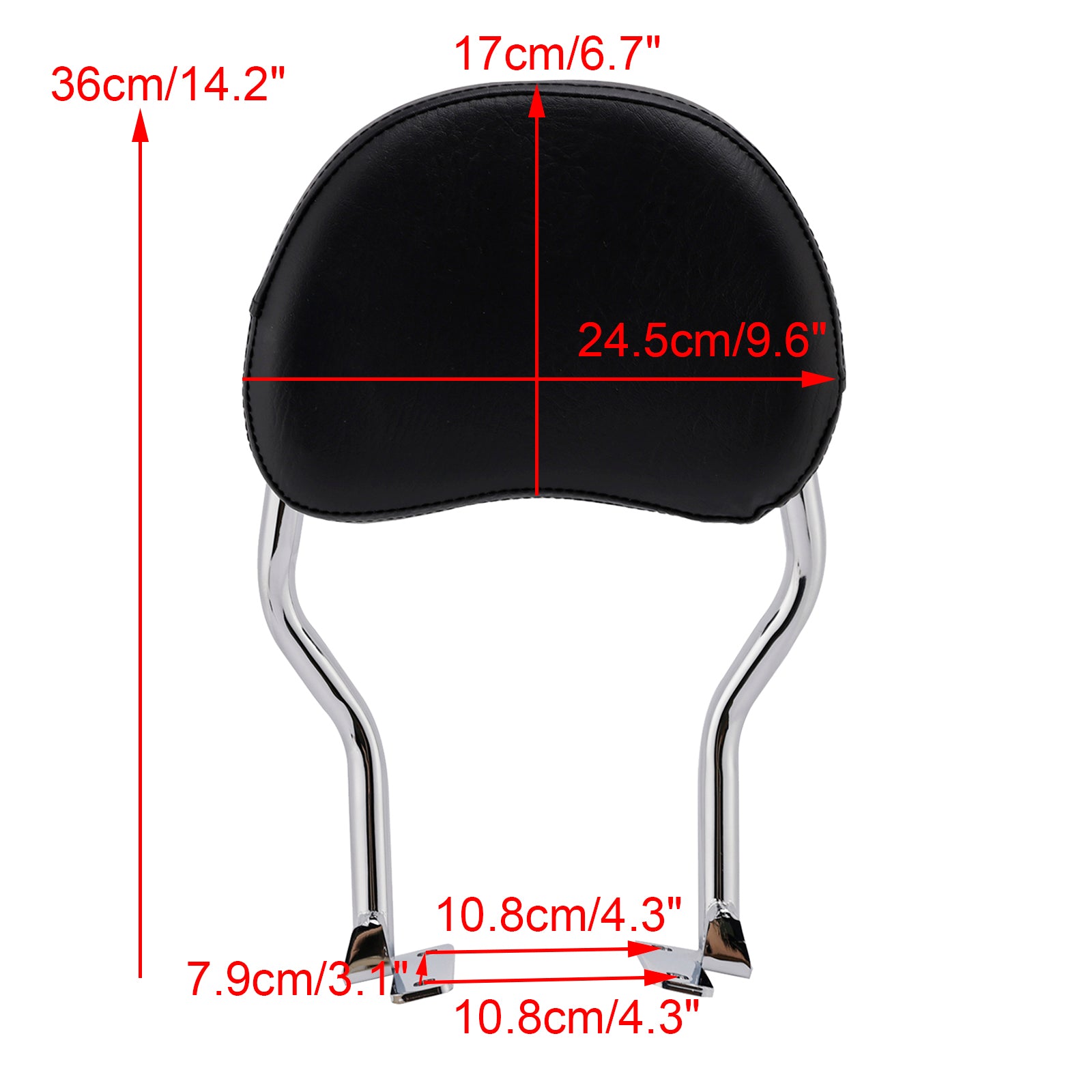 2023-on Royal Alloy GP250 Sidecar Passenger Sissy Bar Backrest for