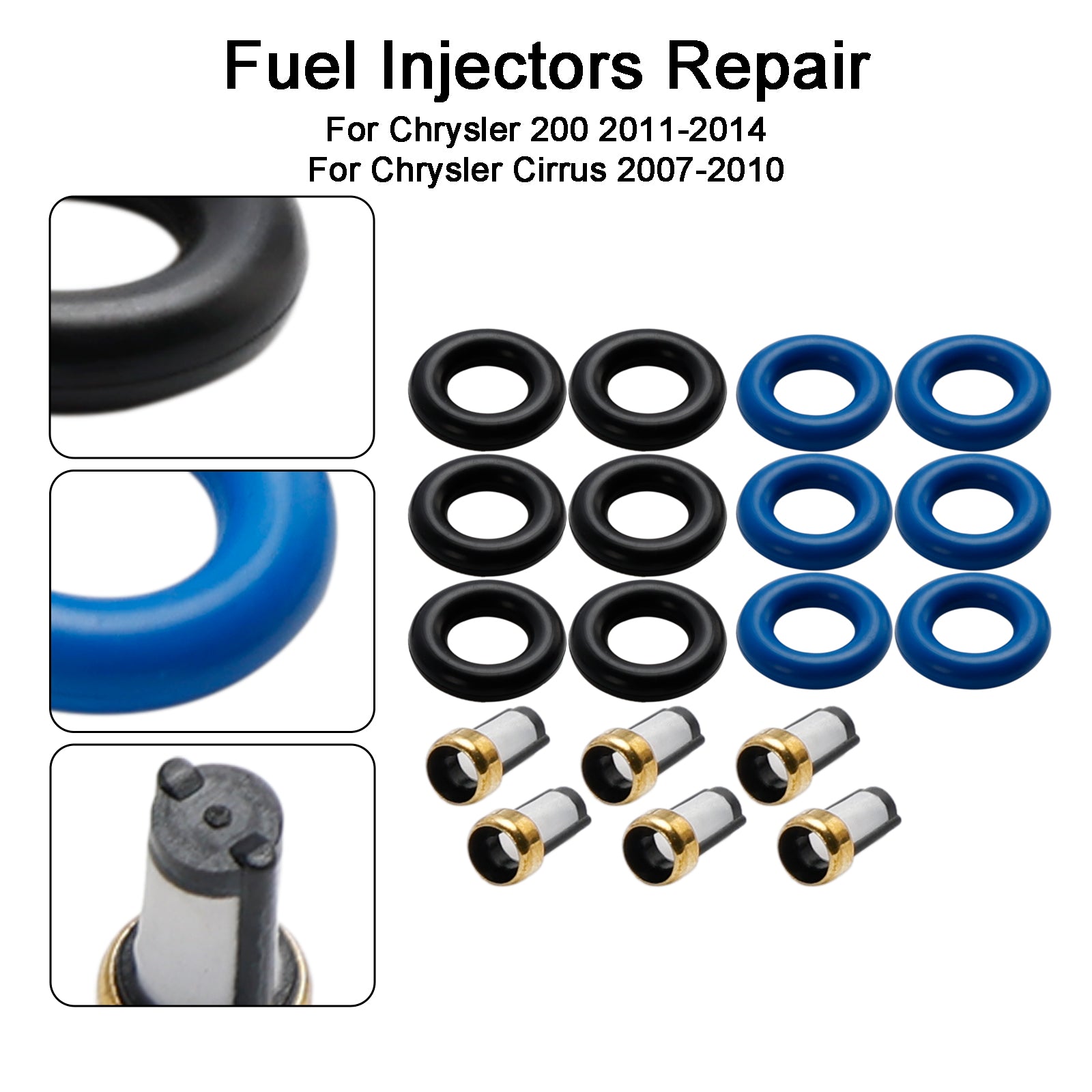 Kit de reparación de inyector de combustible FJ1058 compatible con Dodge Caliber 2007-12 Avenger 2008-14