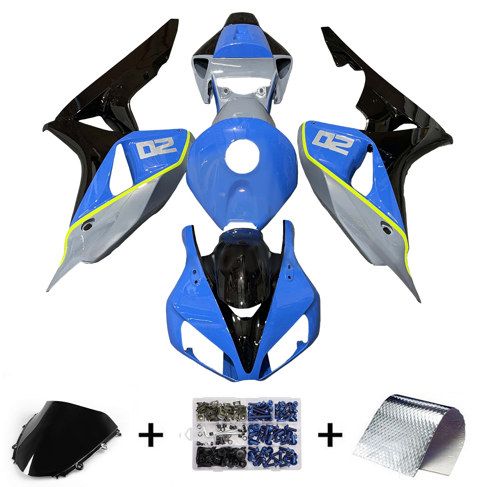 Injektionssats Kit Kroppsverk Plast ABS för Honda CBR1000RR 2006-2007