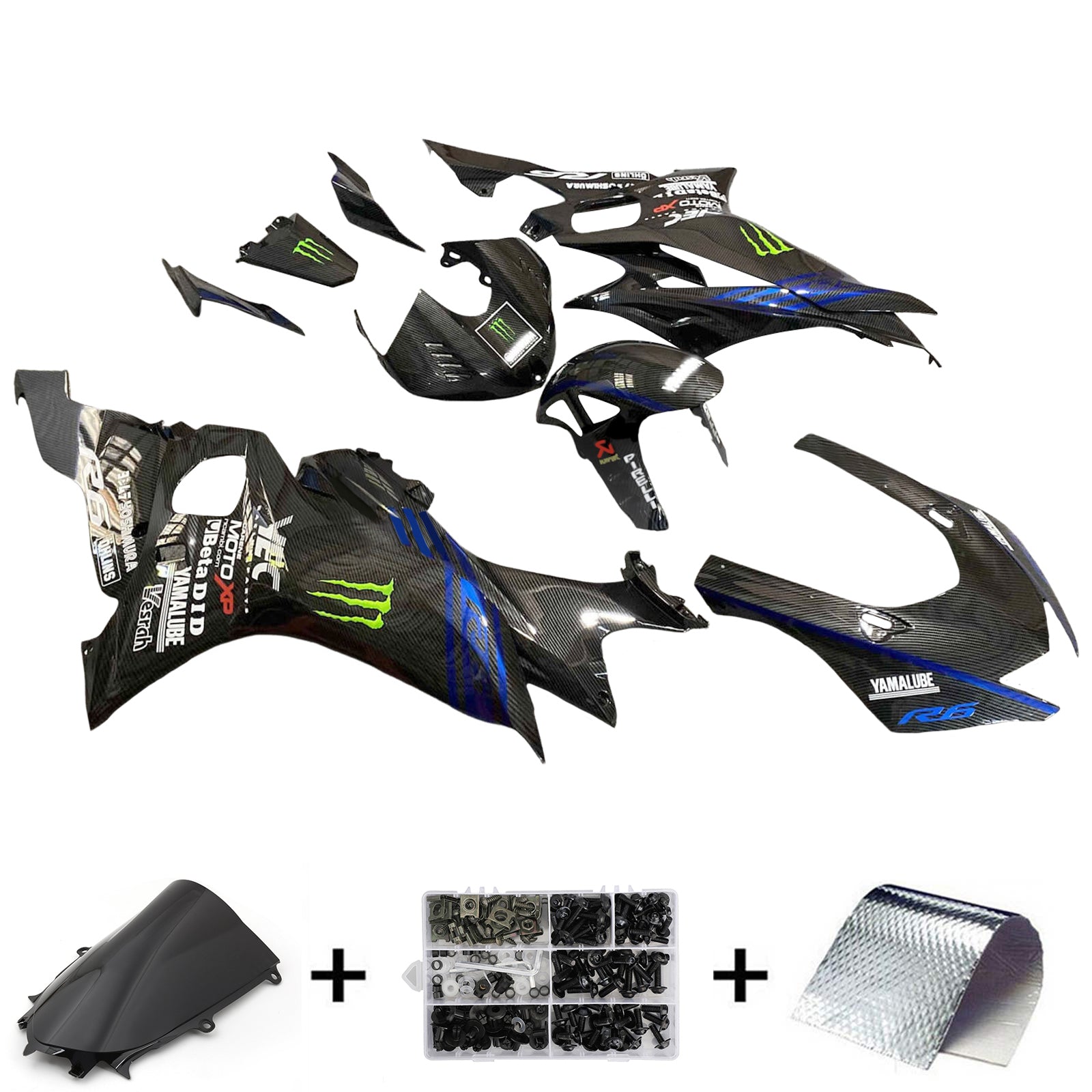 2017-2023 Yamaha YZF-R6 Kit de camerage d'injection Bodywork Plastic Abs