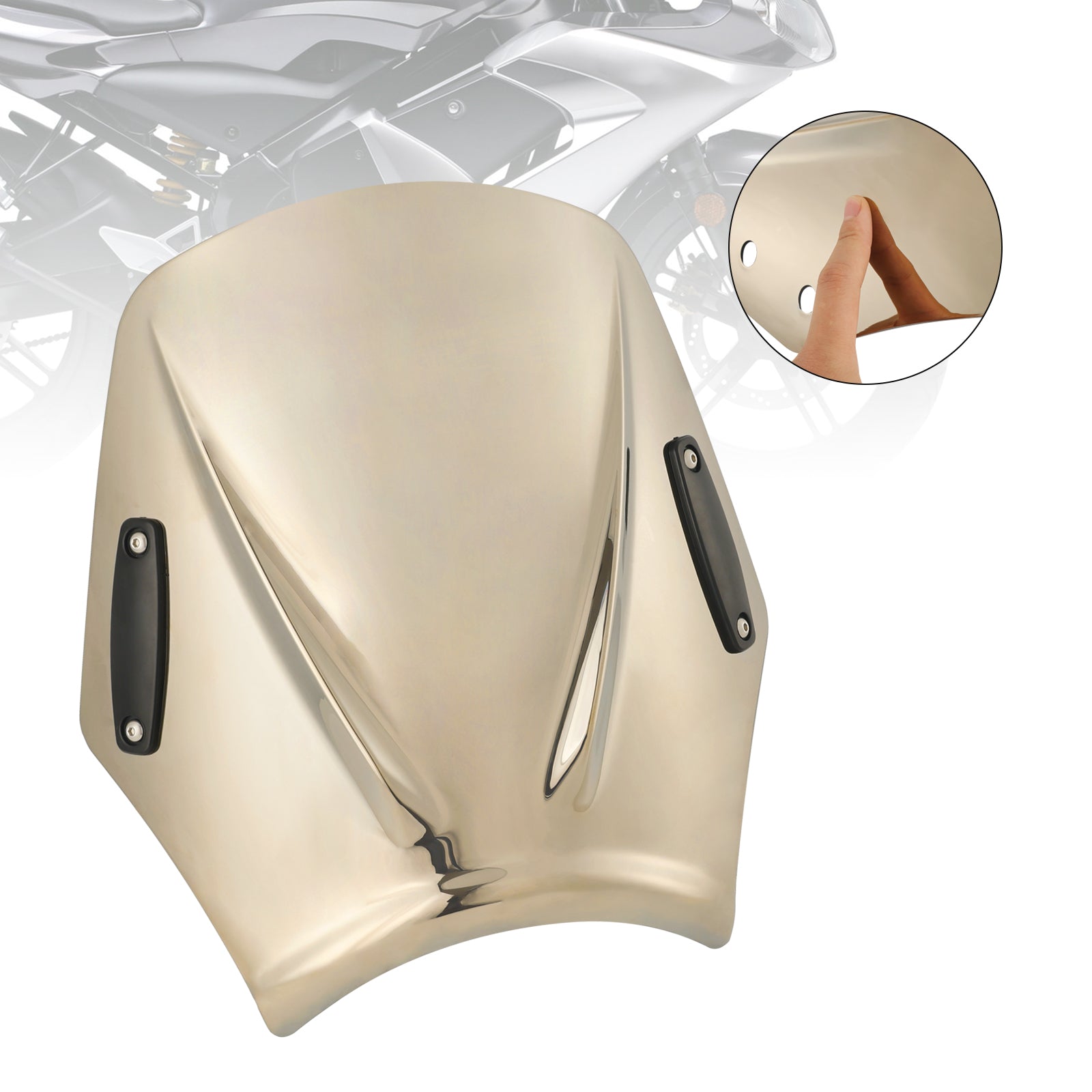 Motorfiets met 22mm/7/8" stuur Windscherm Windscherm Universeel