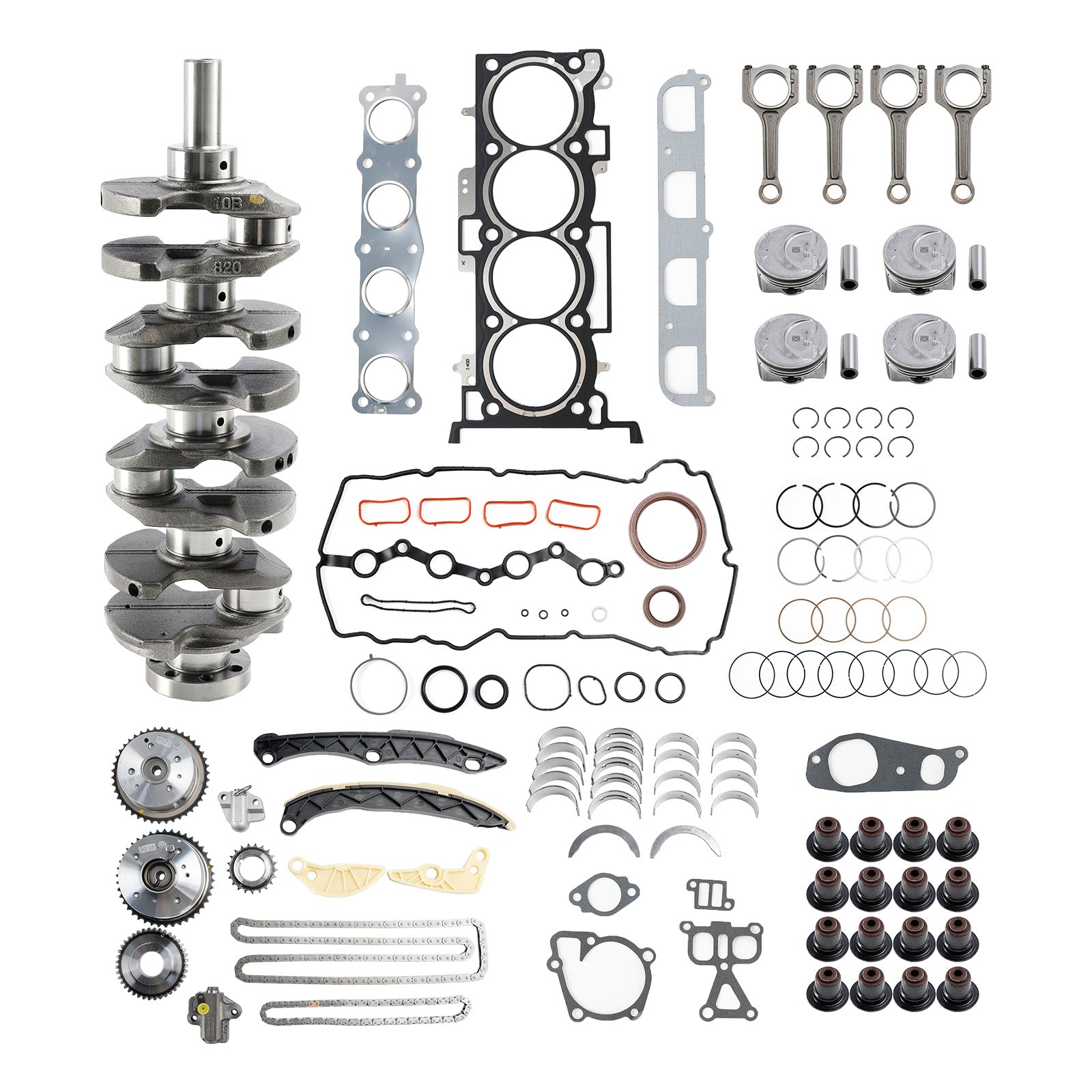 Kit de reconstrução do motor G4KH 2.0T com o kit de temporização/ eixo de manivela para Hyundai Kia