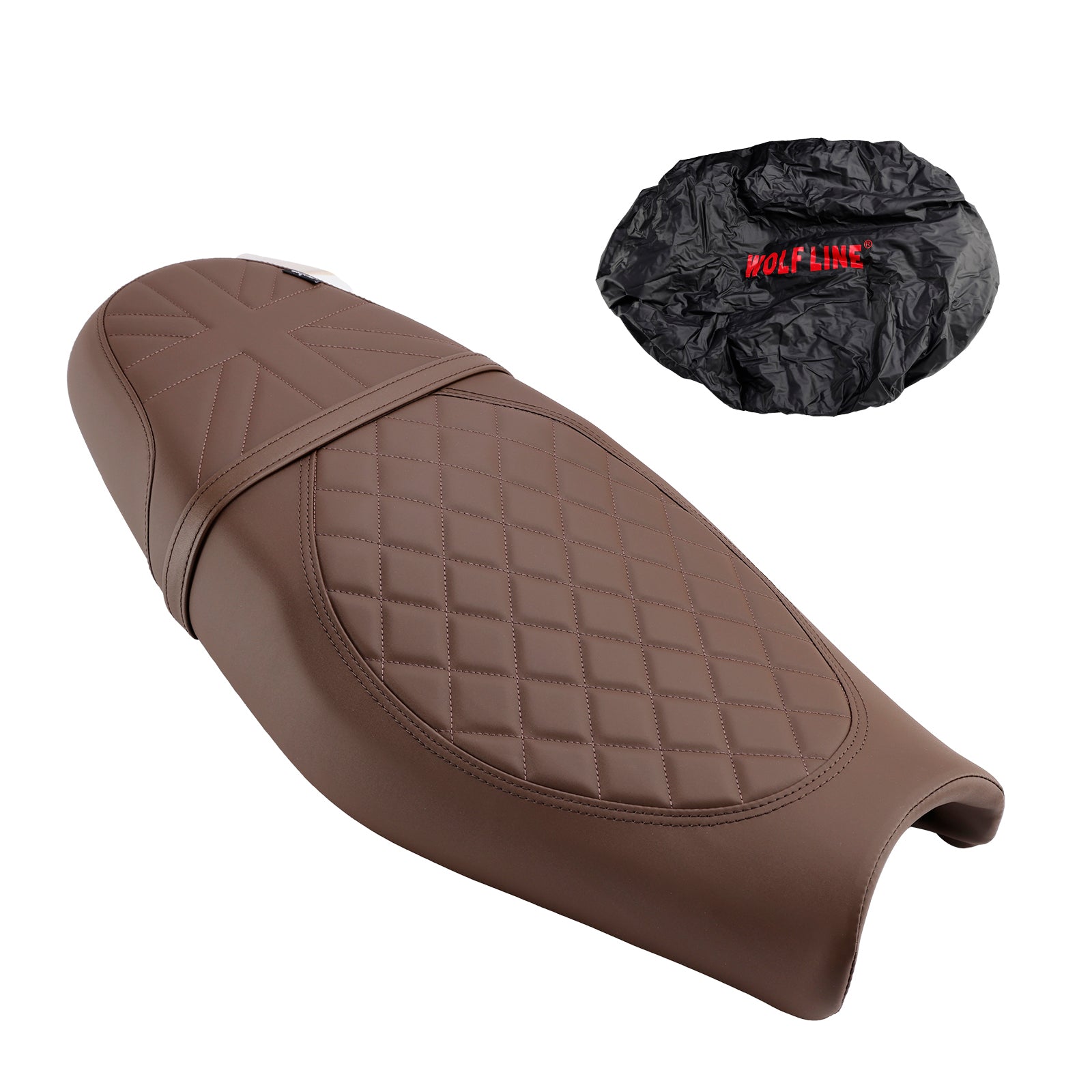 Asiento del pasajero delantero cojín trasero inferior negro para Street Twin Speed Twin BrownS